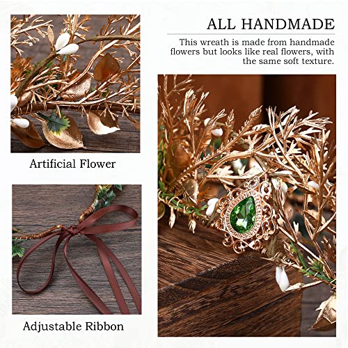 Mostory Handmade Ethereal Fairy Crown for MenAdjustableUnique Design