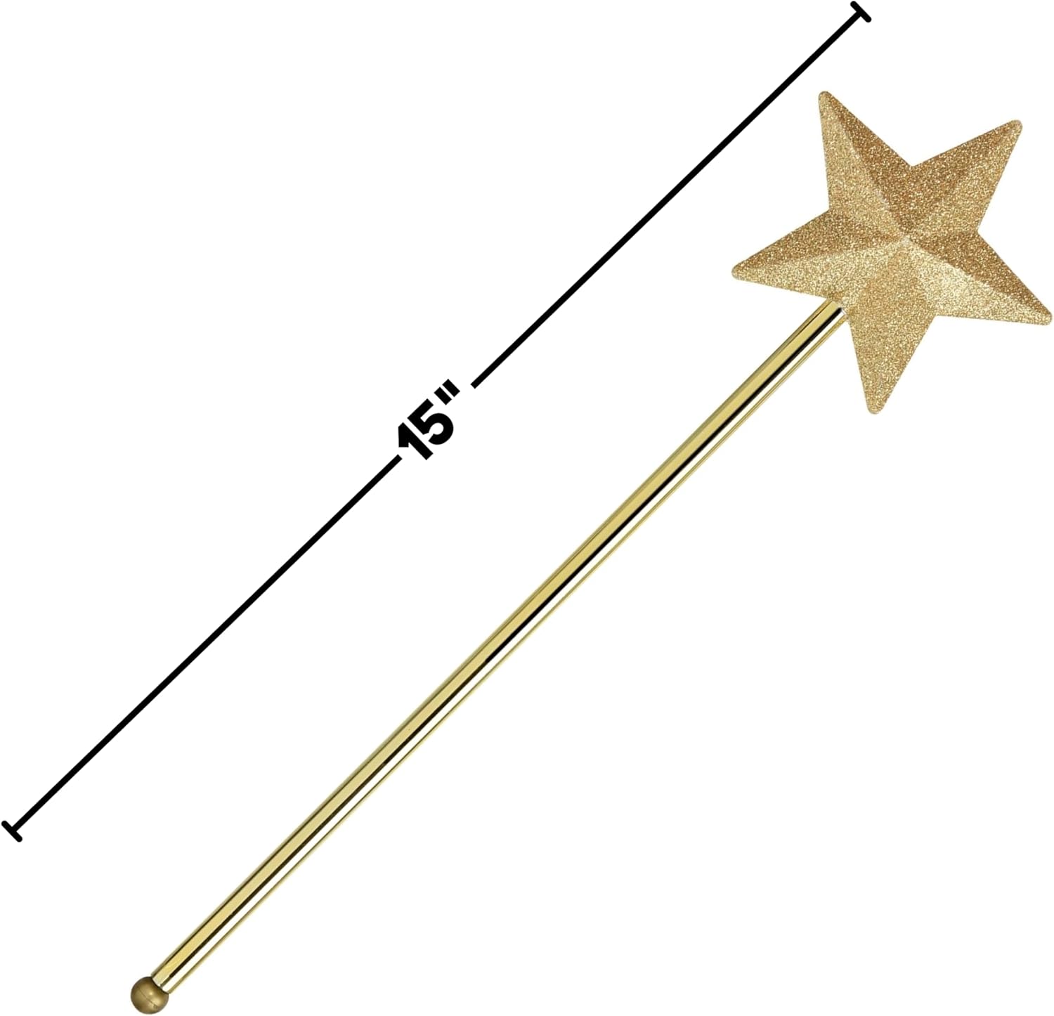 Amscan 15-inch Gold Glitter Wand