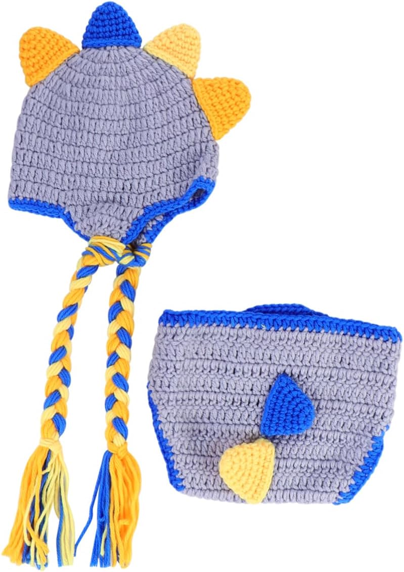 infant dinosaur knitted outfit