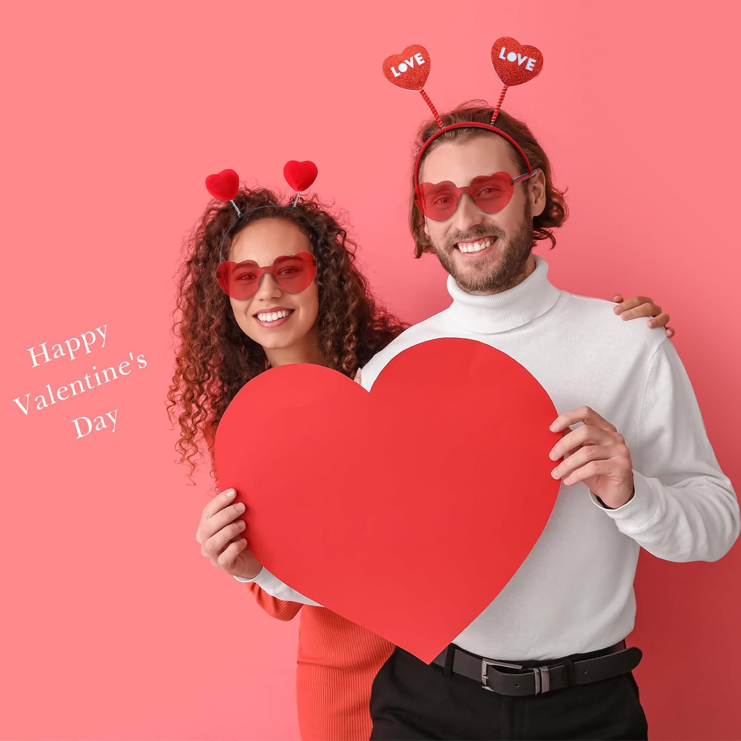 Valentines Day Heart sunglasses headbands set