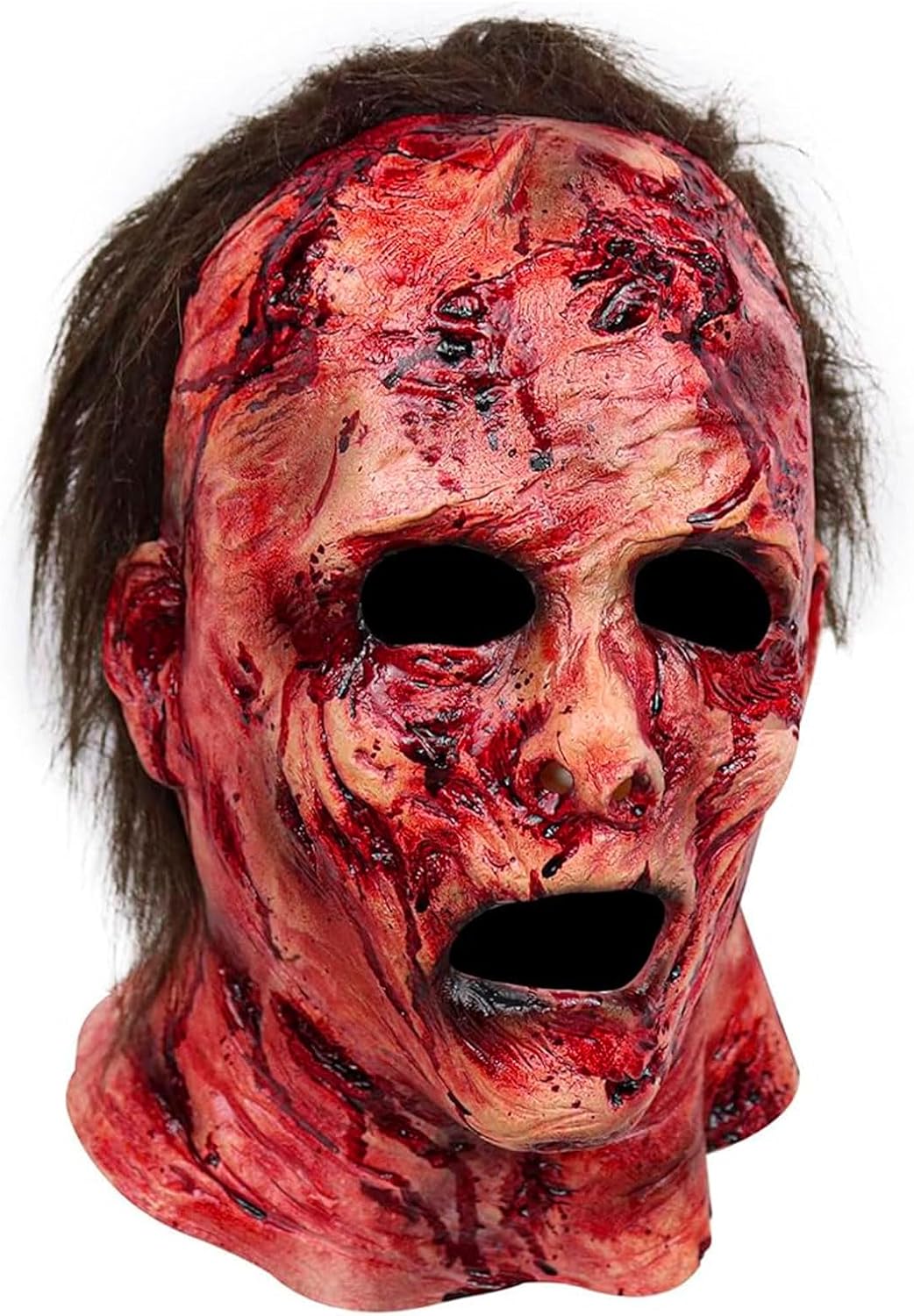 terrifying realistic red character mask