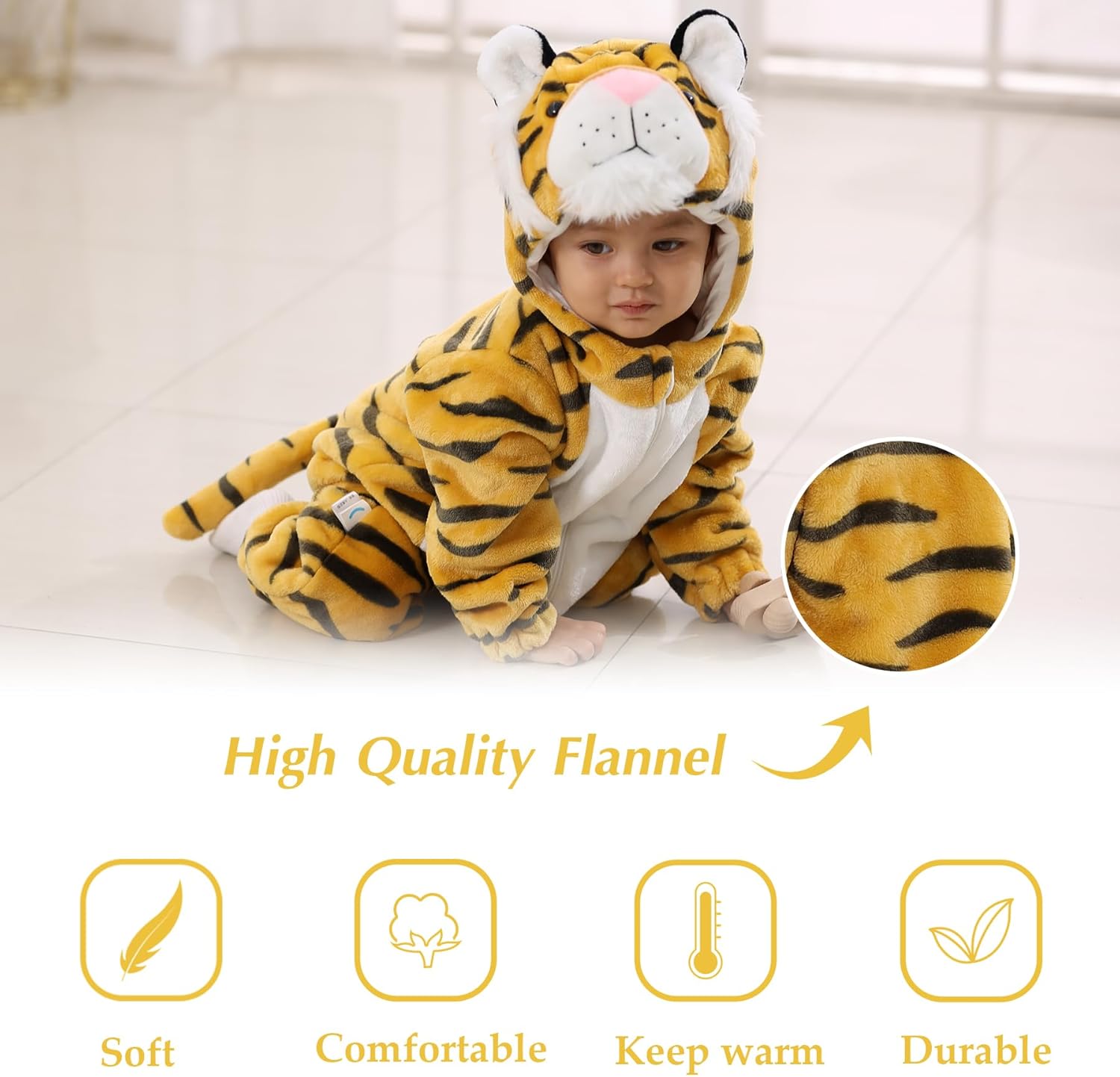 Tonwhar Kids Tiger Dinosaur Animal Fancy Dress Costume
