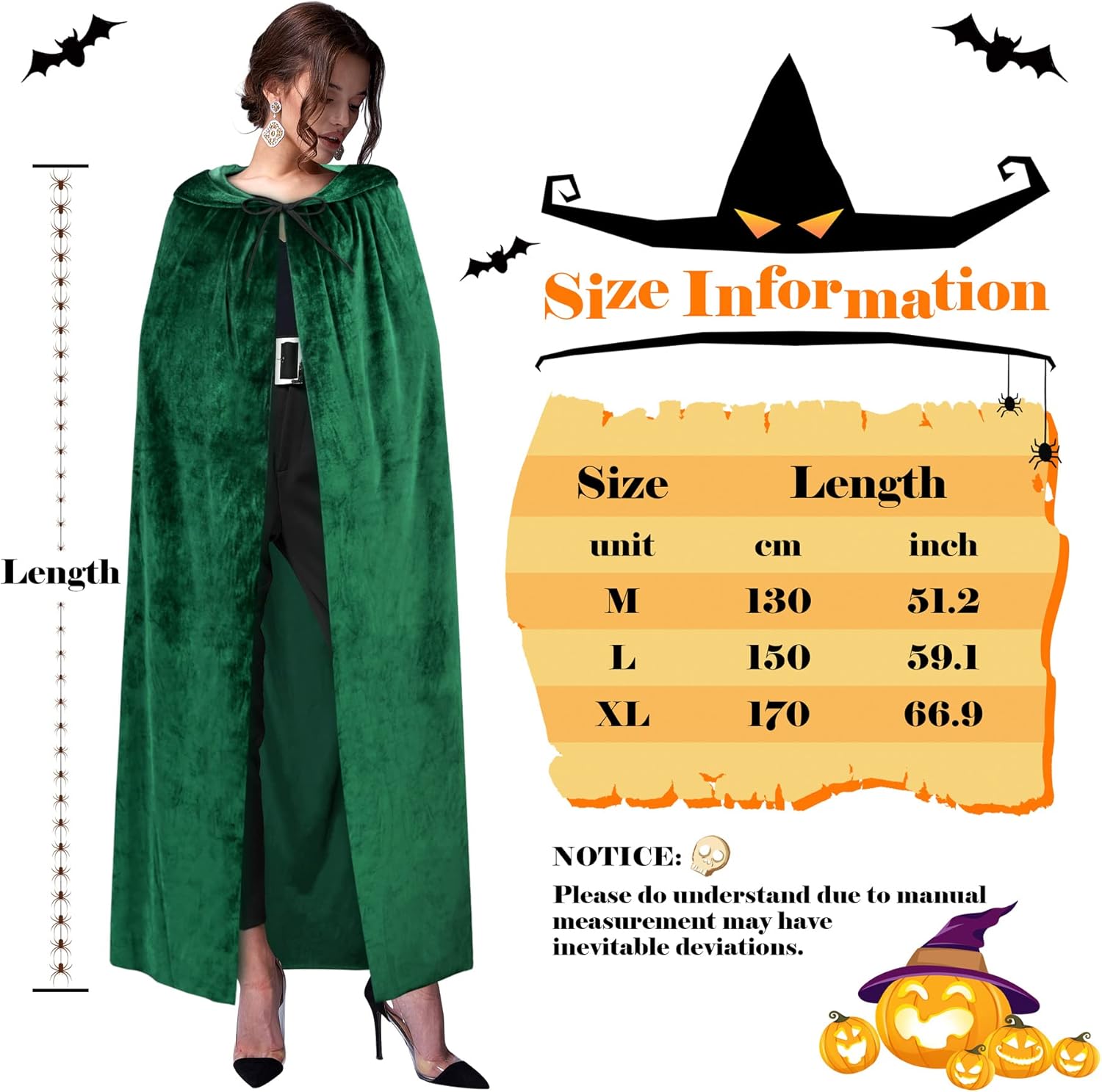 Perfect Halloween Green Cloak