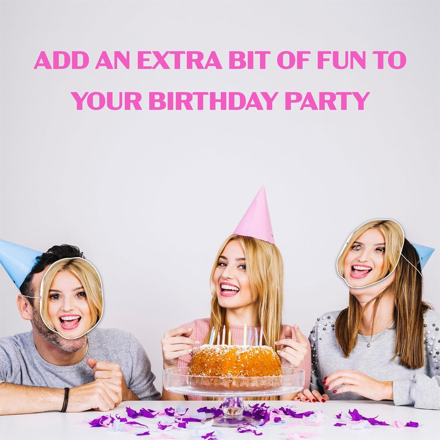 Personalized Photo Face Masks - Custom Party Accessories for Men Women Girls