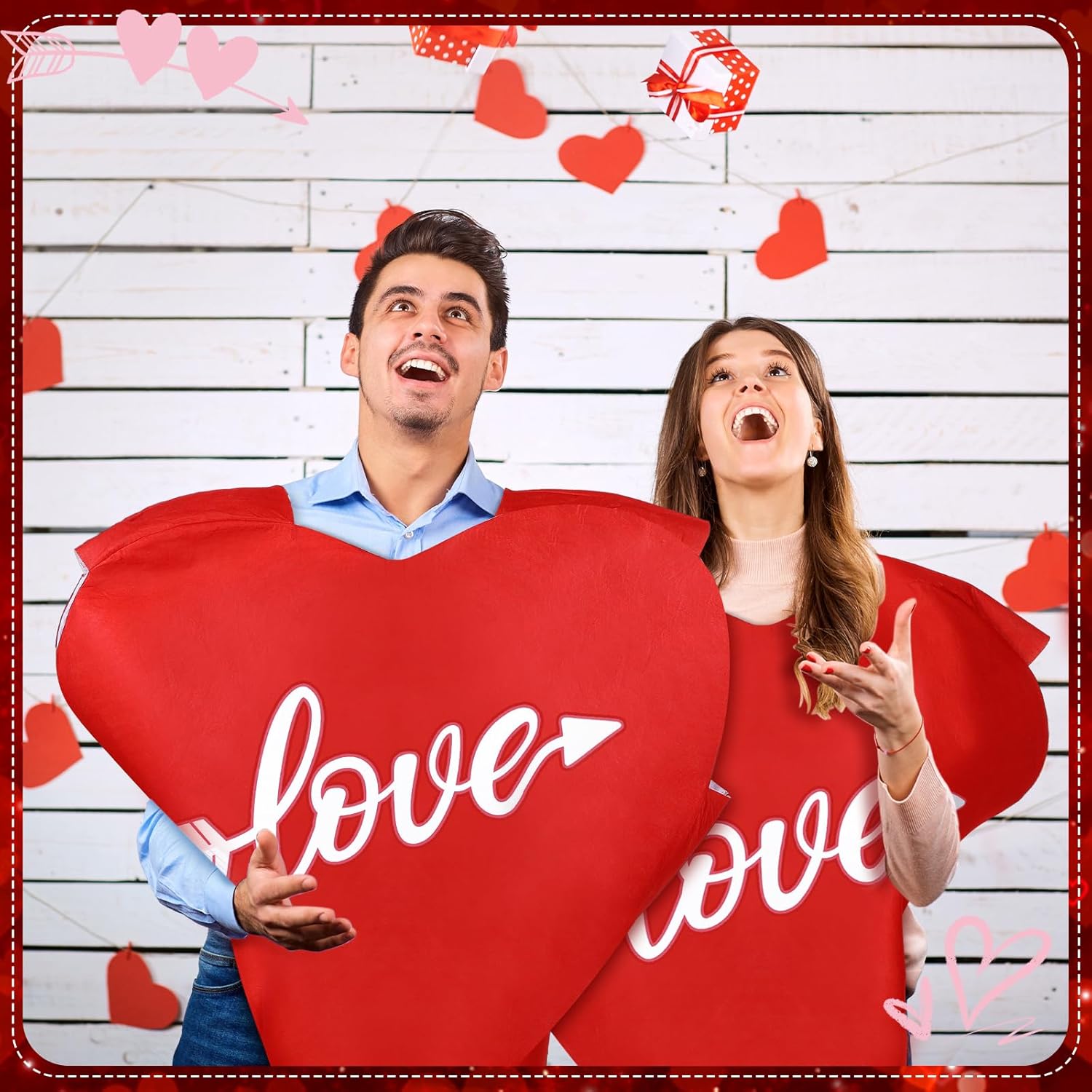 Xtinmee Red Heart Costume The Perfect for Cosplay and Special Occasions