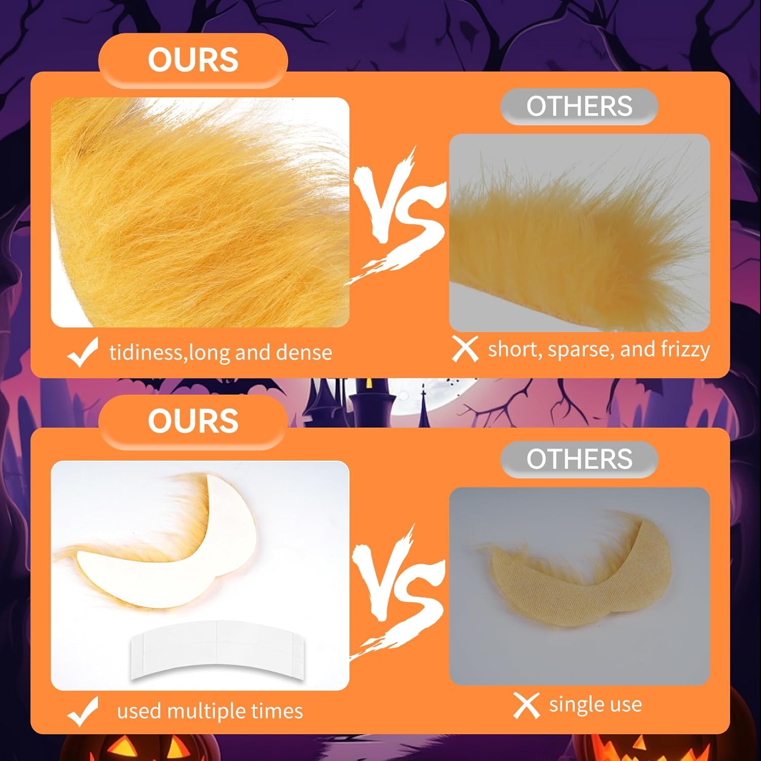Woafo Yellow Mustache Kit - 2 Pieces for Adults