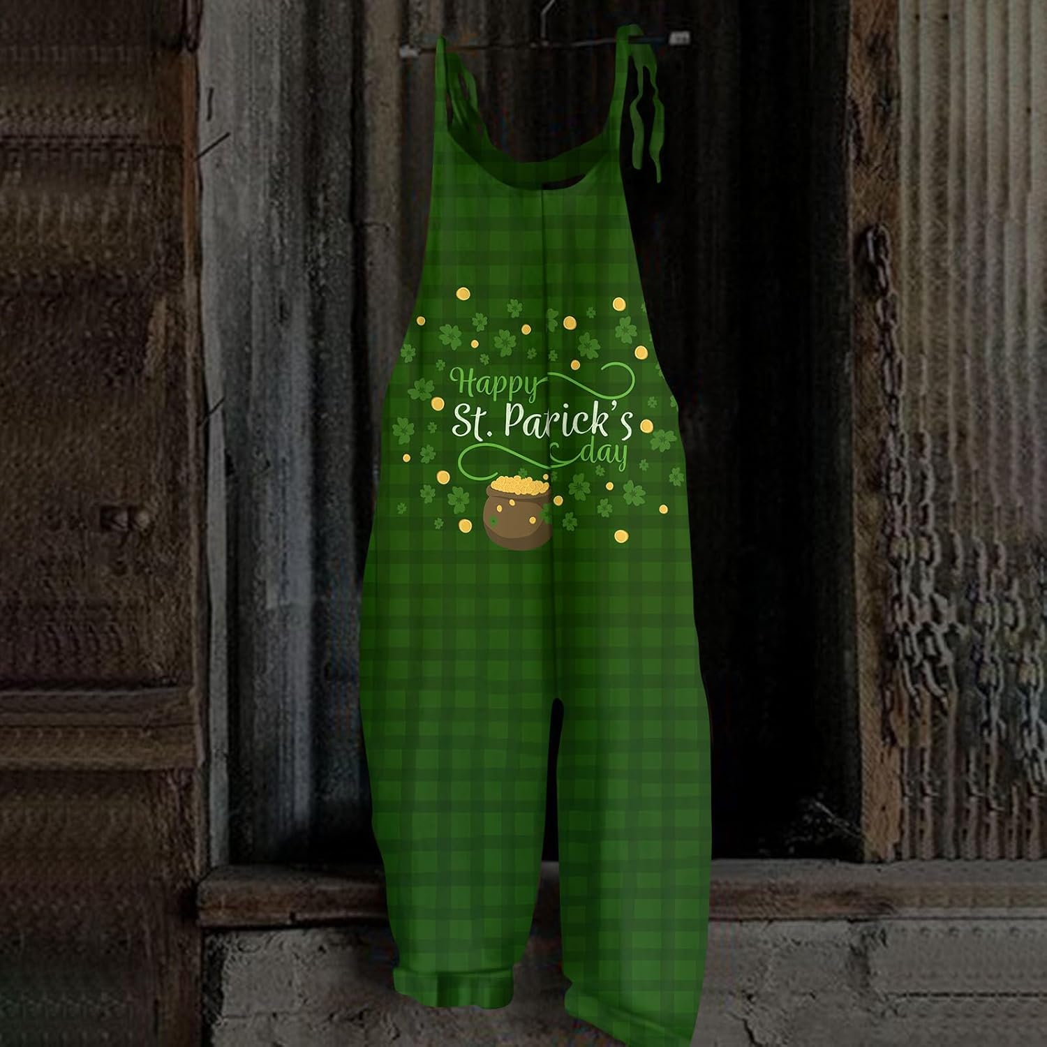 St Patricks Day Bib Overalls Women Fun and Festive