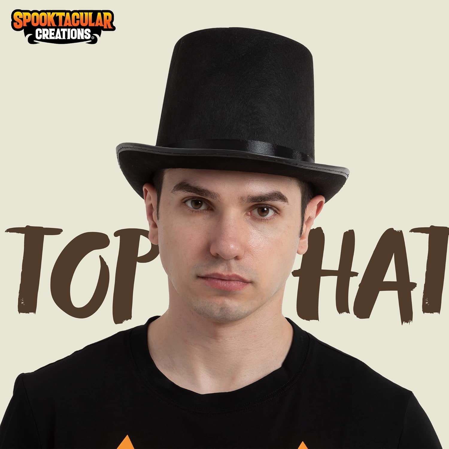 Elevate Your Style Spooktacular Black Top Hat for Men
