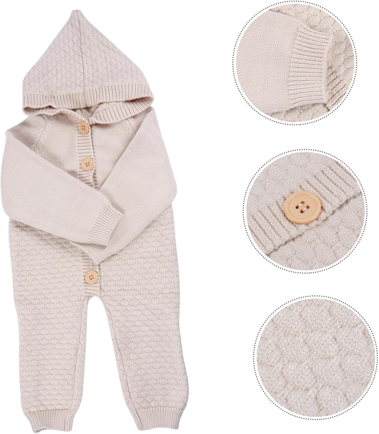 Bamboo Rabbit Wool Knitted Romper for Baby - Lightweight Multi-Purpose