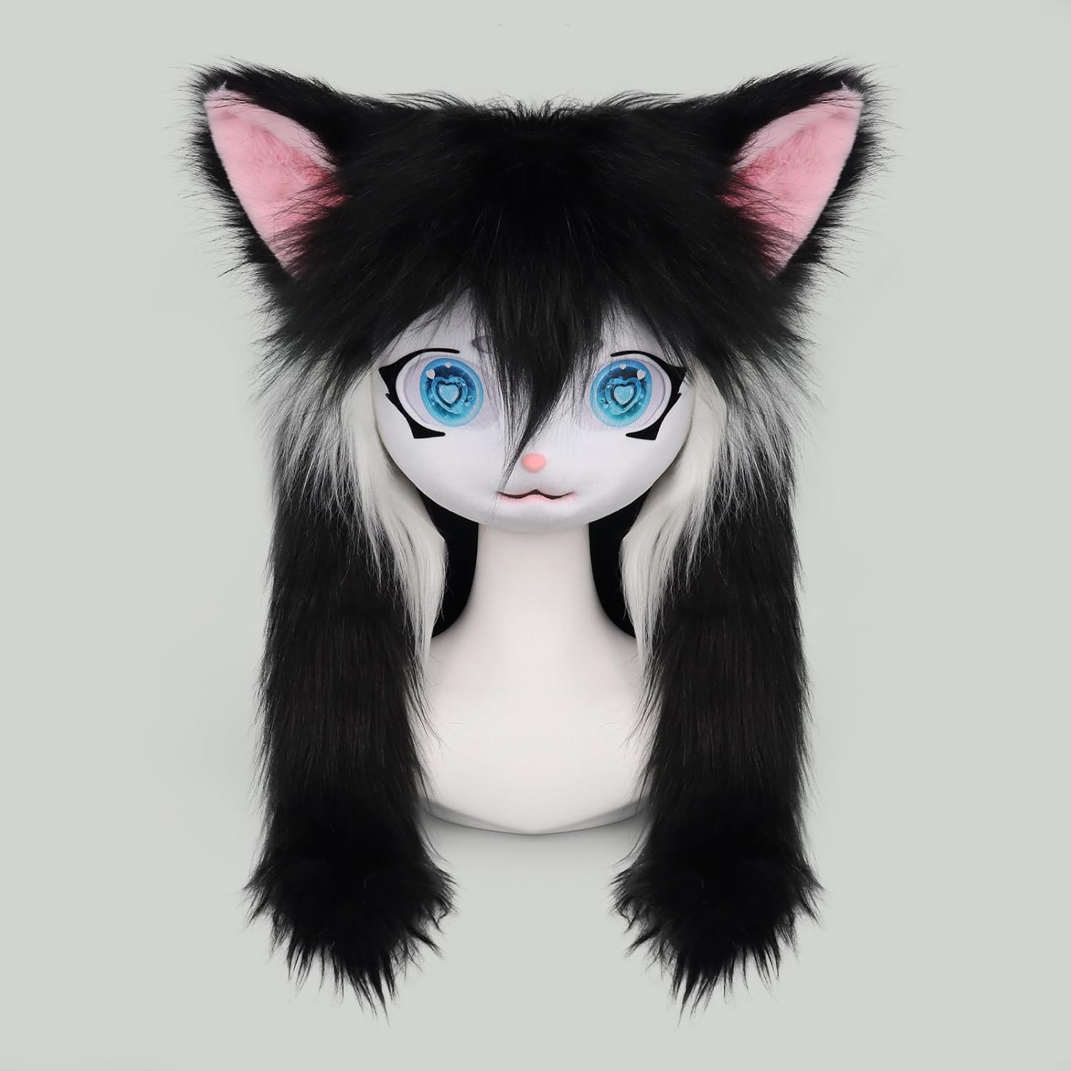 SMILETERNITY Animal Head Cat Fursuit Cut Mask Costume prop
