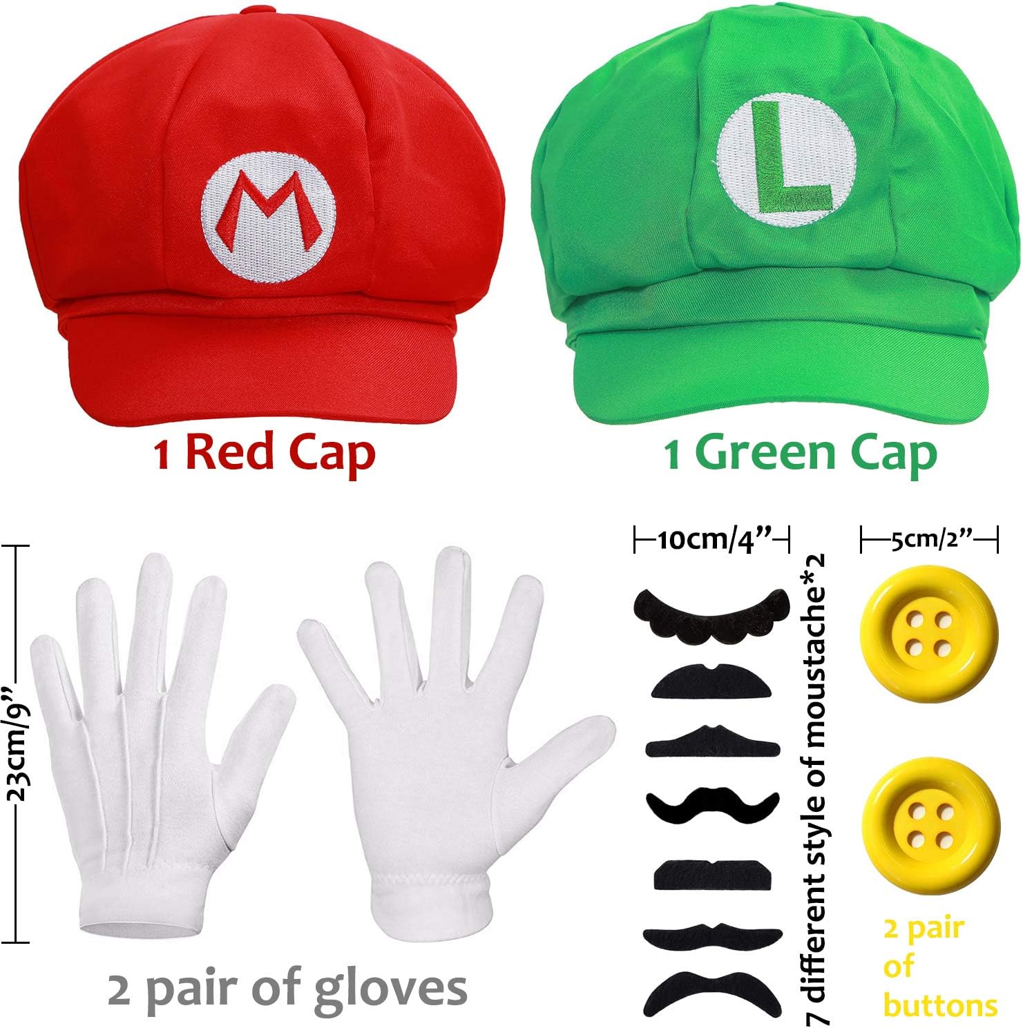 Humairc Super Bros Halloween Costumes Accessories Set