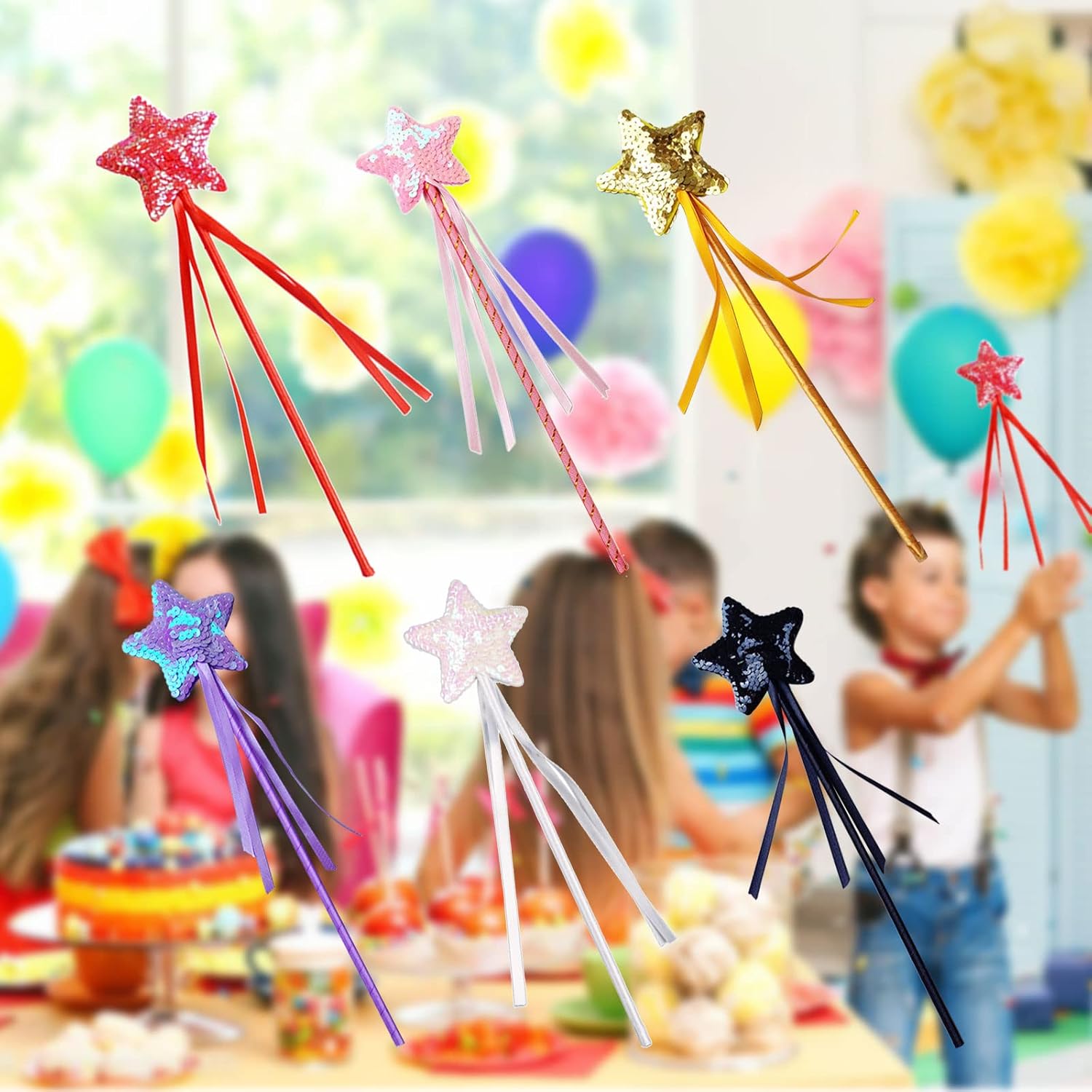 Princess Party Propositions Cosplay Sequins Stick