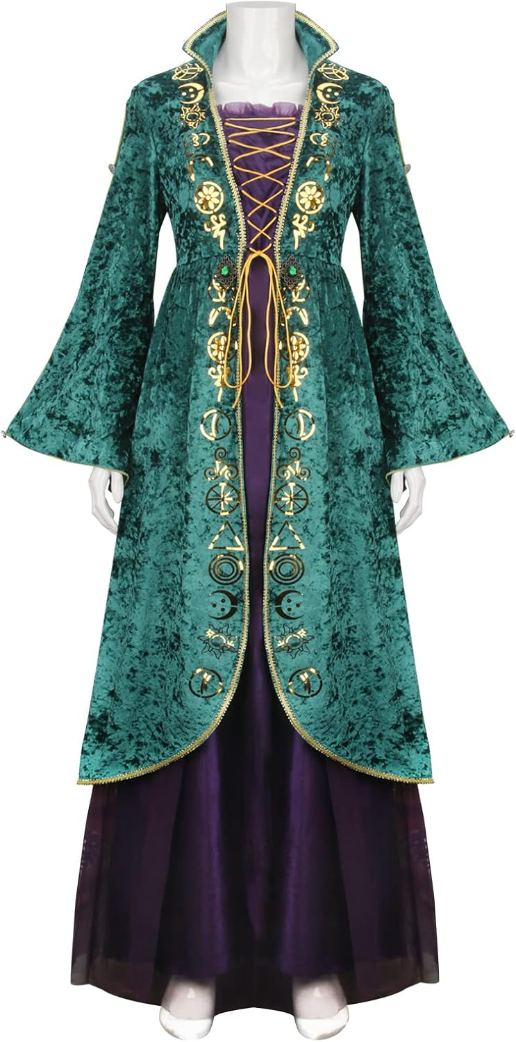 AMNPOLEN Winifred Sanderson Halloween Costume Dress