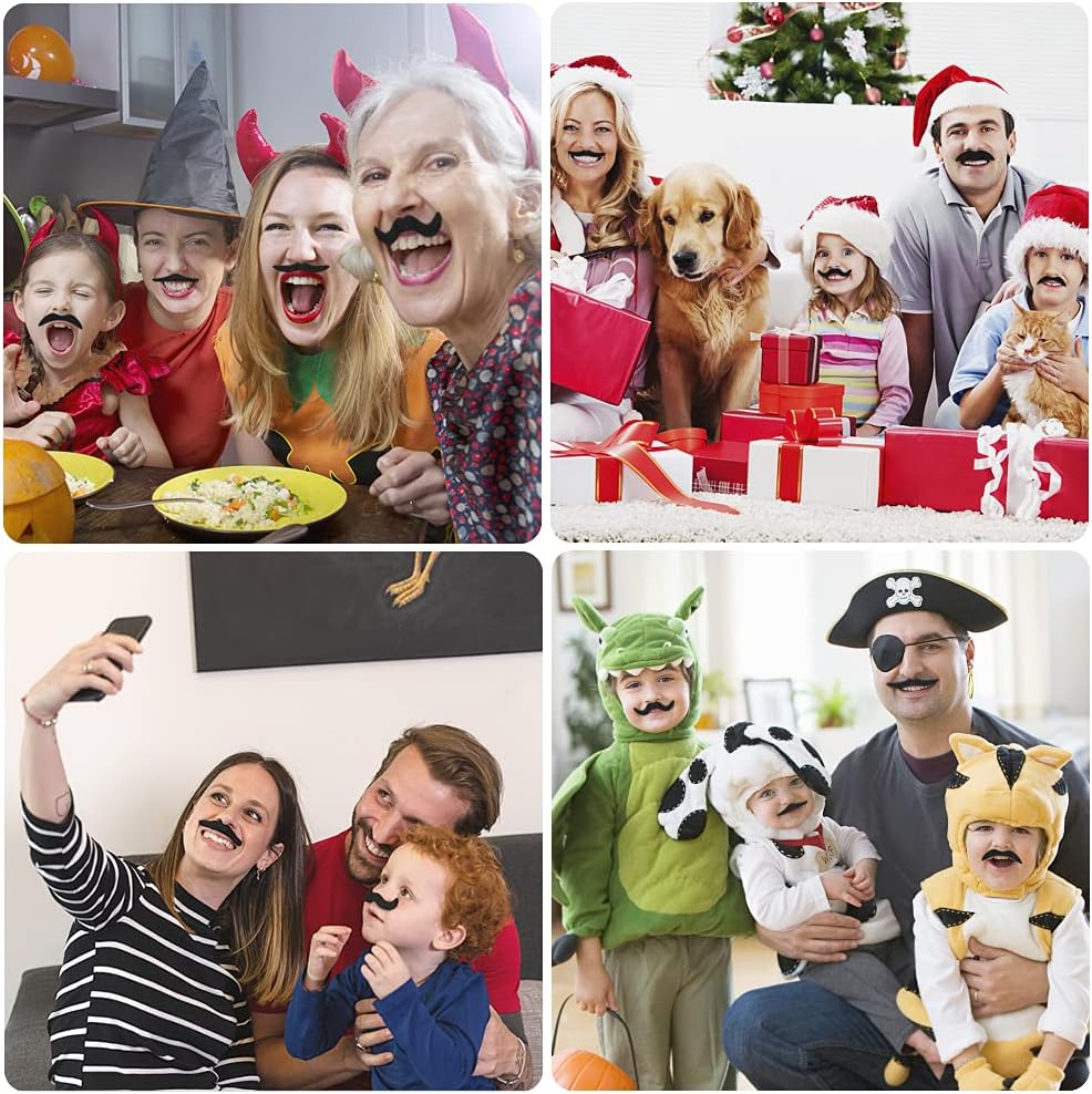 Perfect Fake Mustaches for Halloween or Performance
