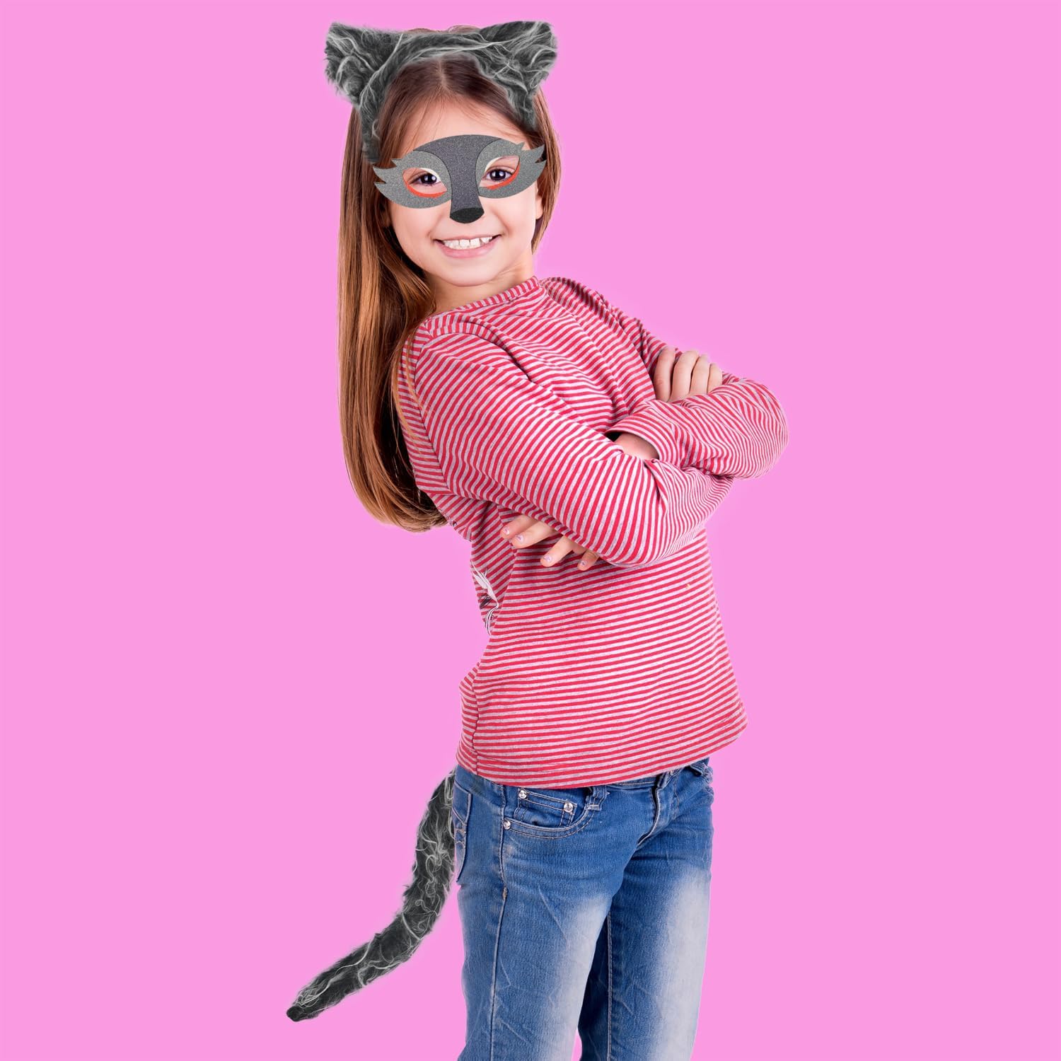 HODRME 5-Piece Wolf Ears and Tail Set