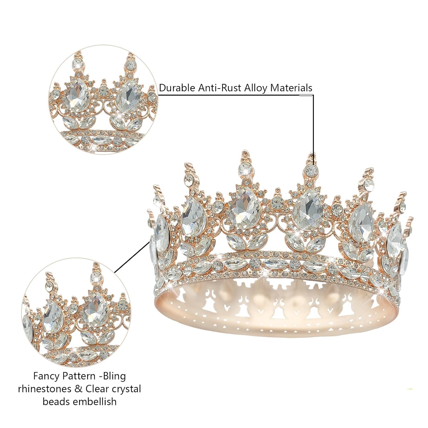 Rhinestone Womens Crown