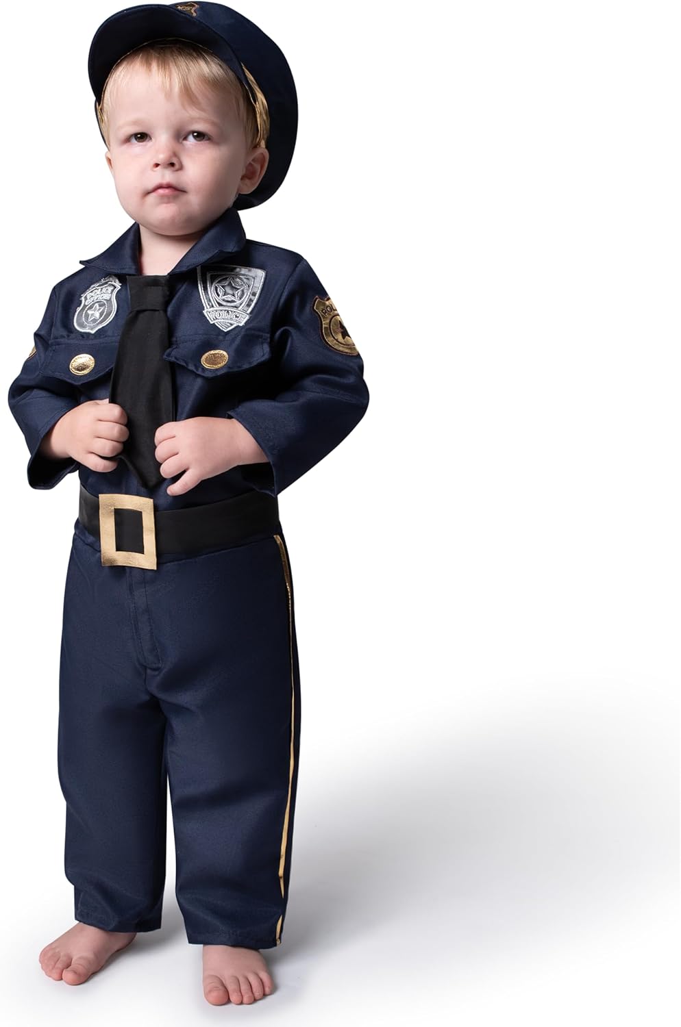 Spooktacular Creations Halloween Baby Police Costume Realistic Jumpsuit Hat