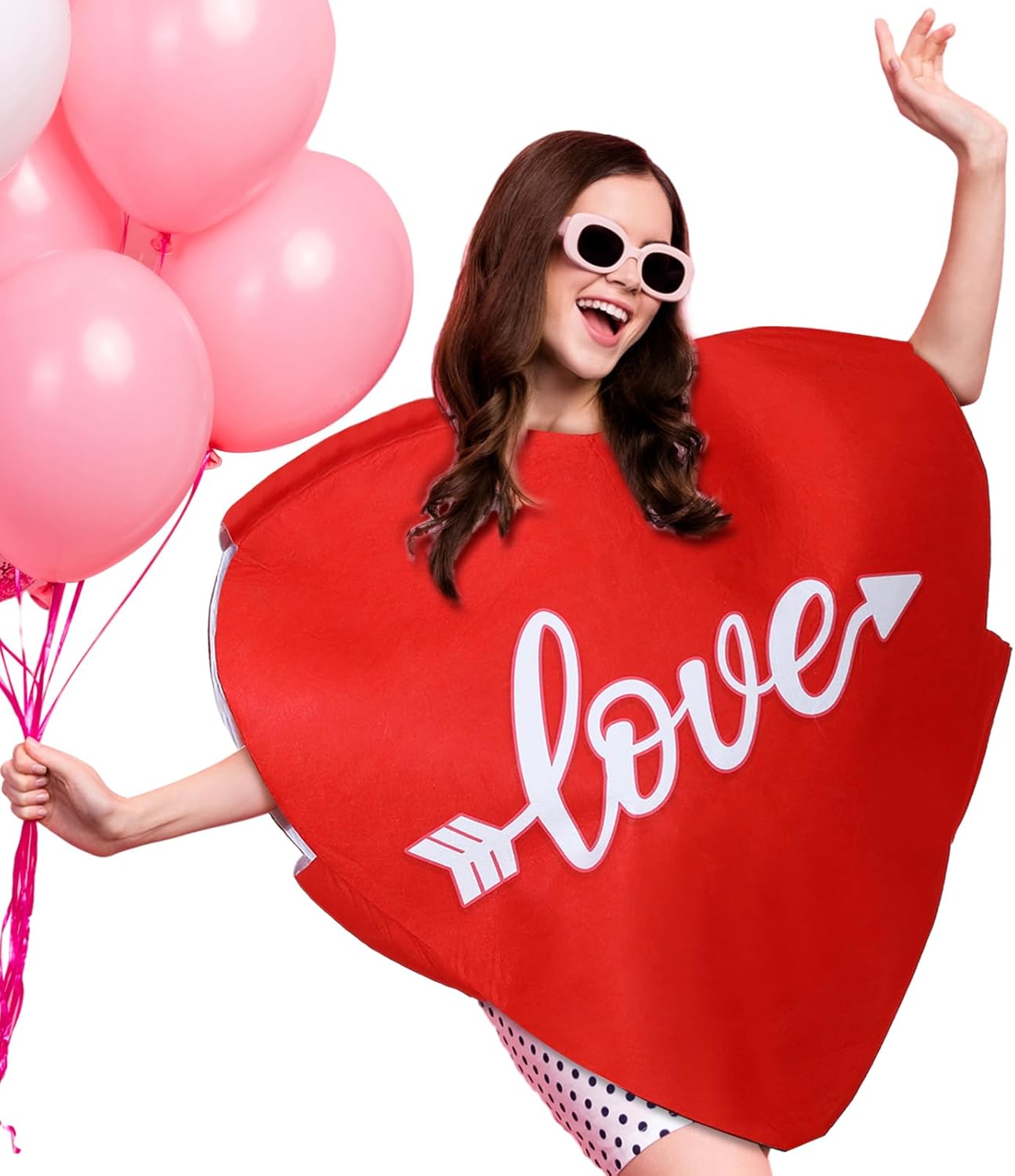 Xtinmee Red Heart Costume The Perfect for Cosplay and Special Occasions