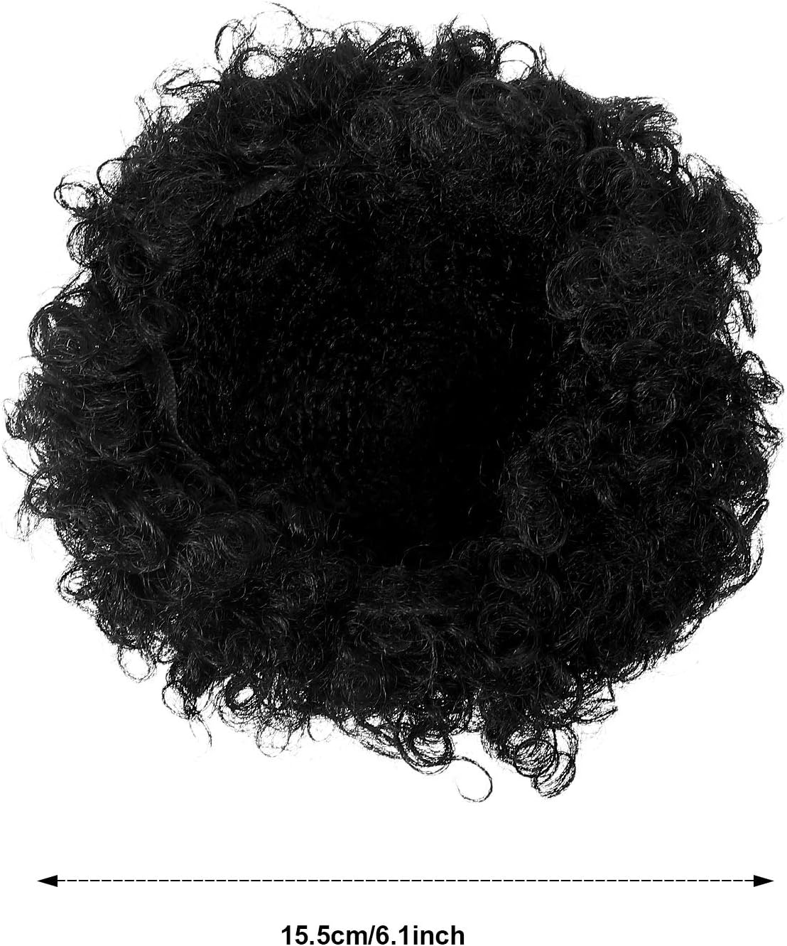 Gejoy Hippie Costume Set Funky Afro Wig Sunglasses Peace Sign Necklace