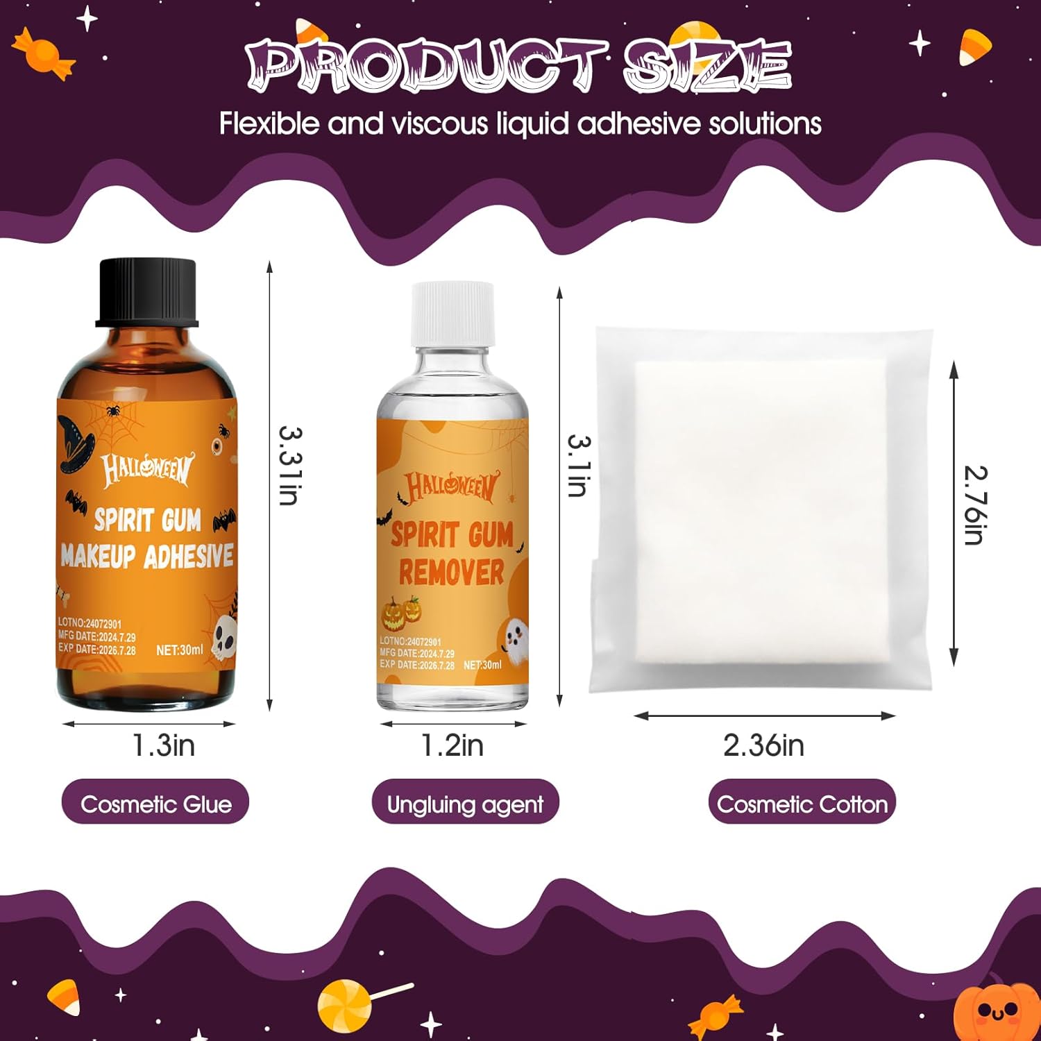 Ganbaro Spirit Gum Adhesive and Remover Set for Costumes