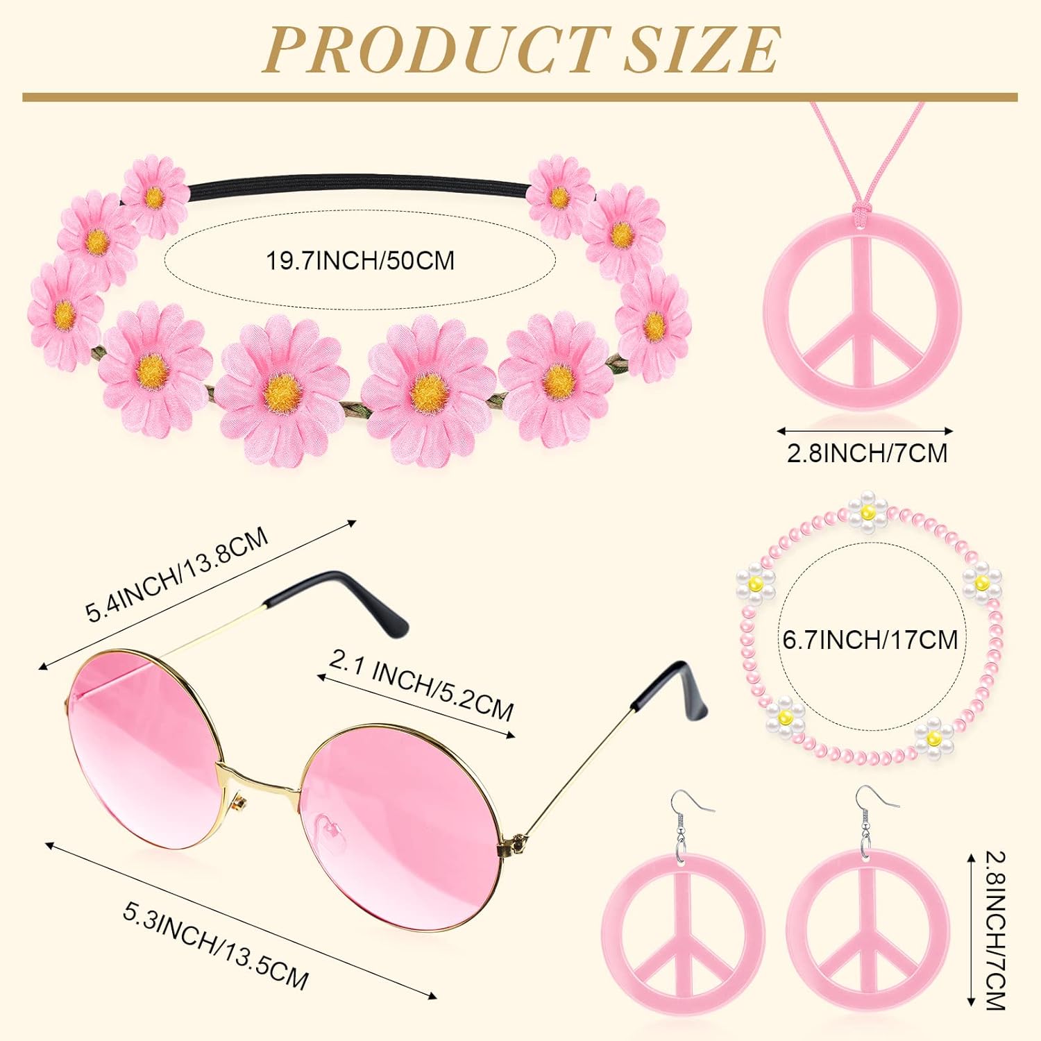 Hippie Accessory Set for 60s 70s
