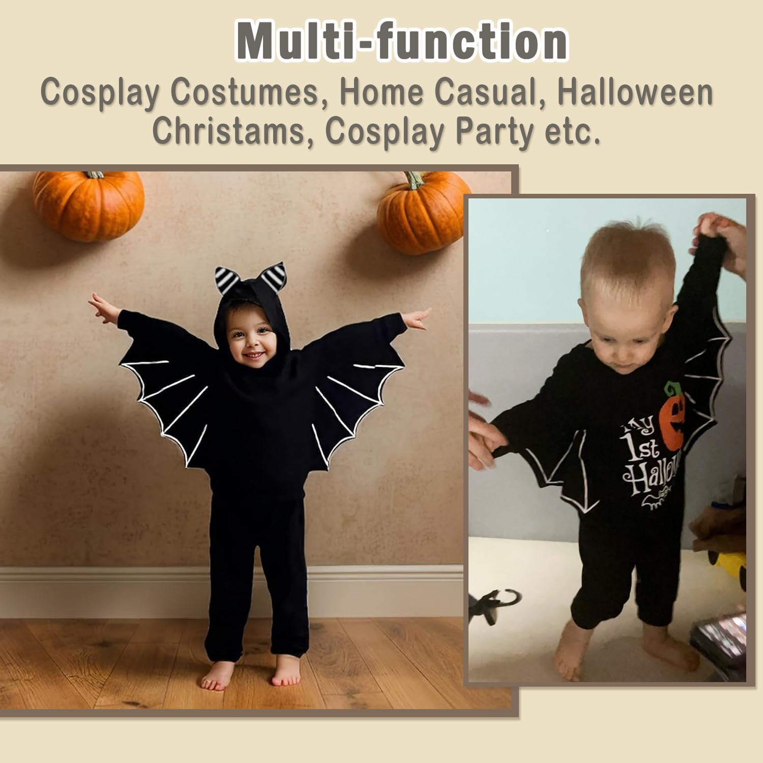 Comfortable Halloween Costumes for Newborns Cute Baby Bat Costume