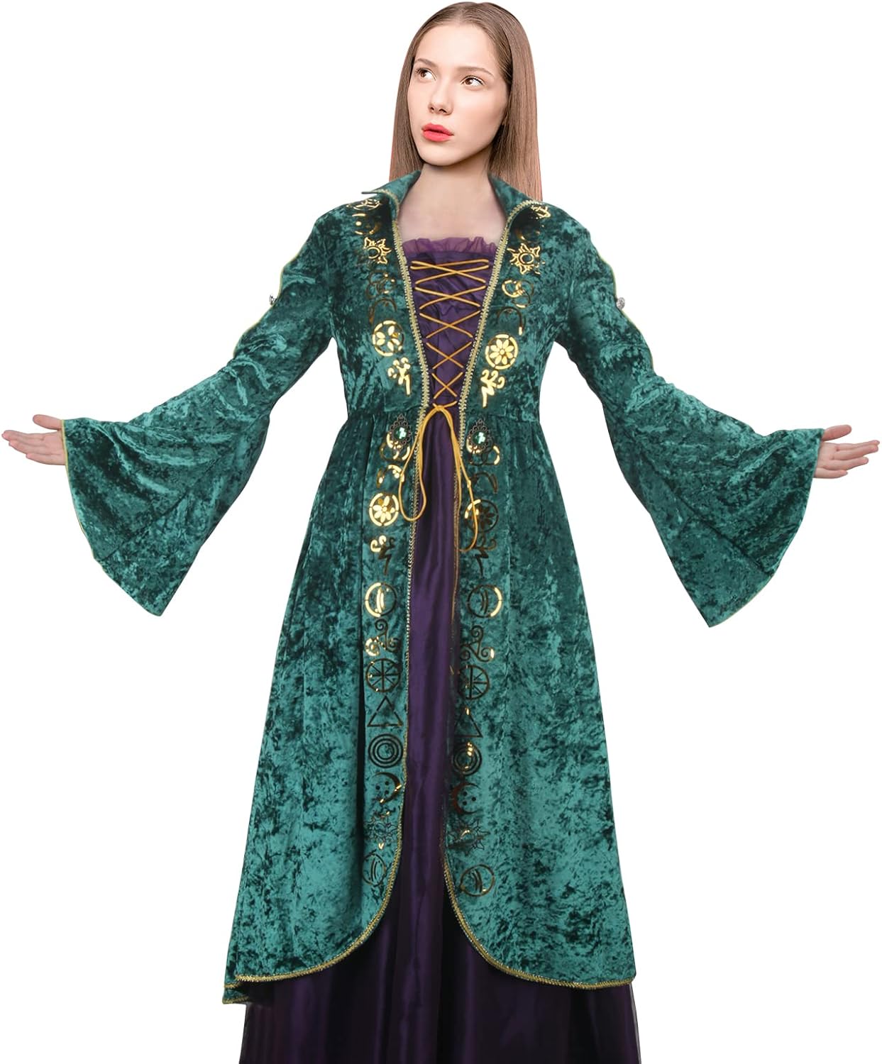 AMNPOLEN Winifred Sanderson Halloween Costume Dress
