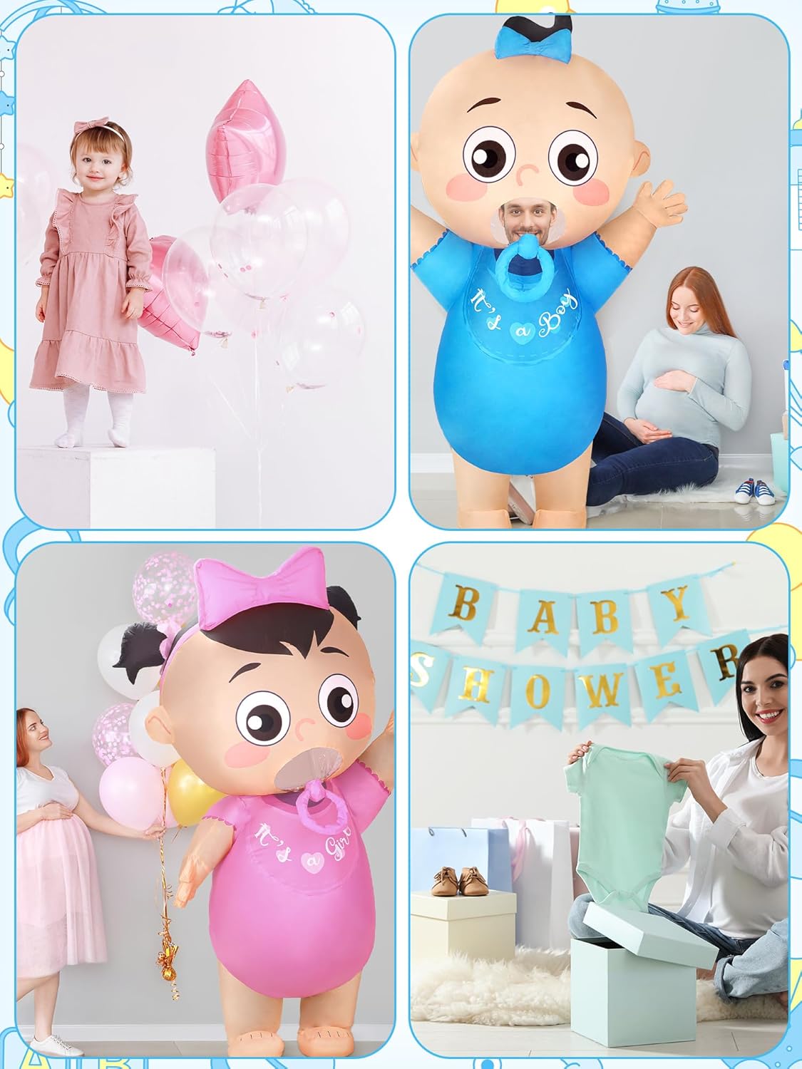 Inflatable Baby Costume Set for Adults and Babies