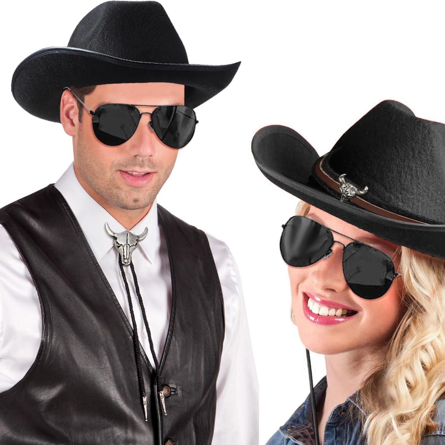 EIELO Western Cowboy Costume Set for Men Women