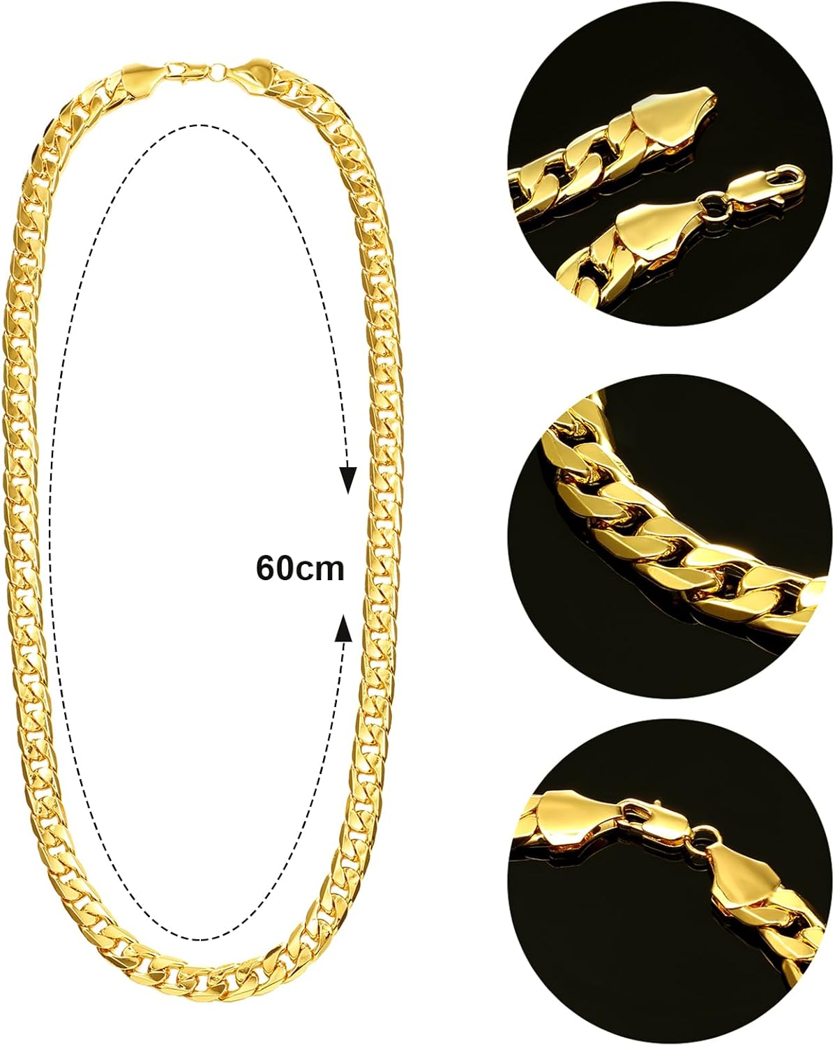 Meekoo 80s90s Hip Hop Costume Set for Men - Rapper Accessories Bundle
