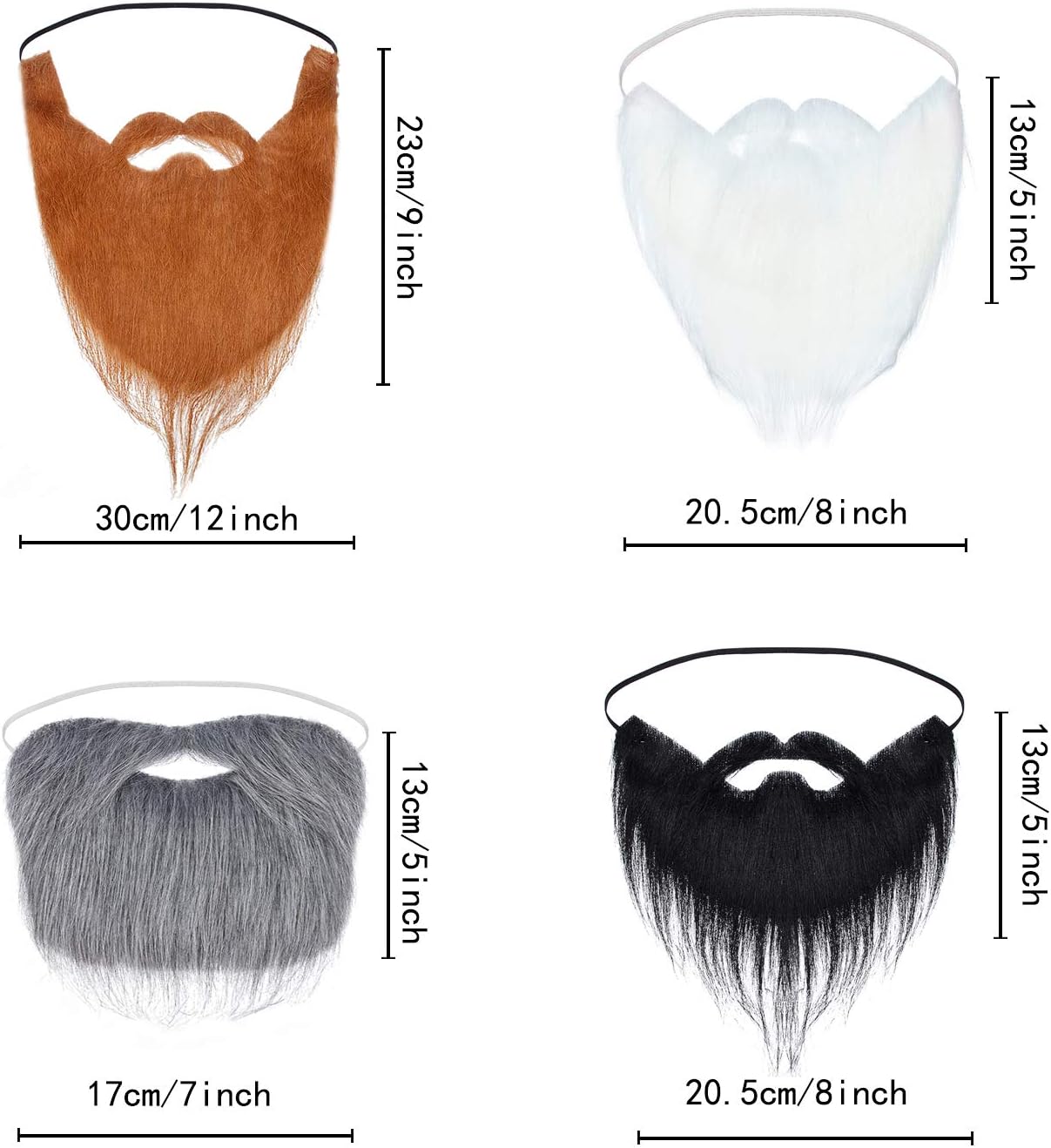 Premium High-Quality Fake Beards for Halloween More