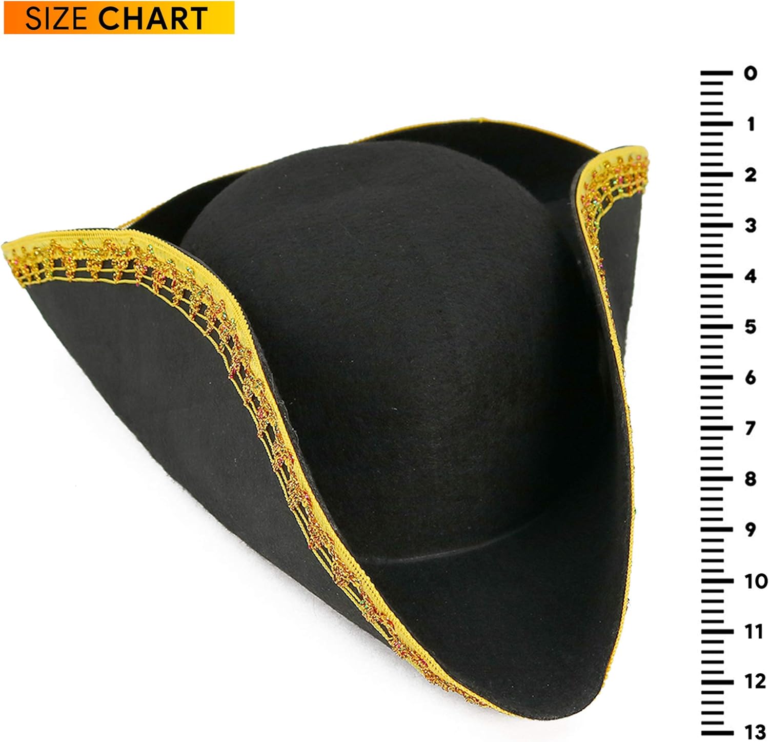 Skeleteen Colonial Black Tricorn Hay