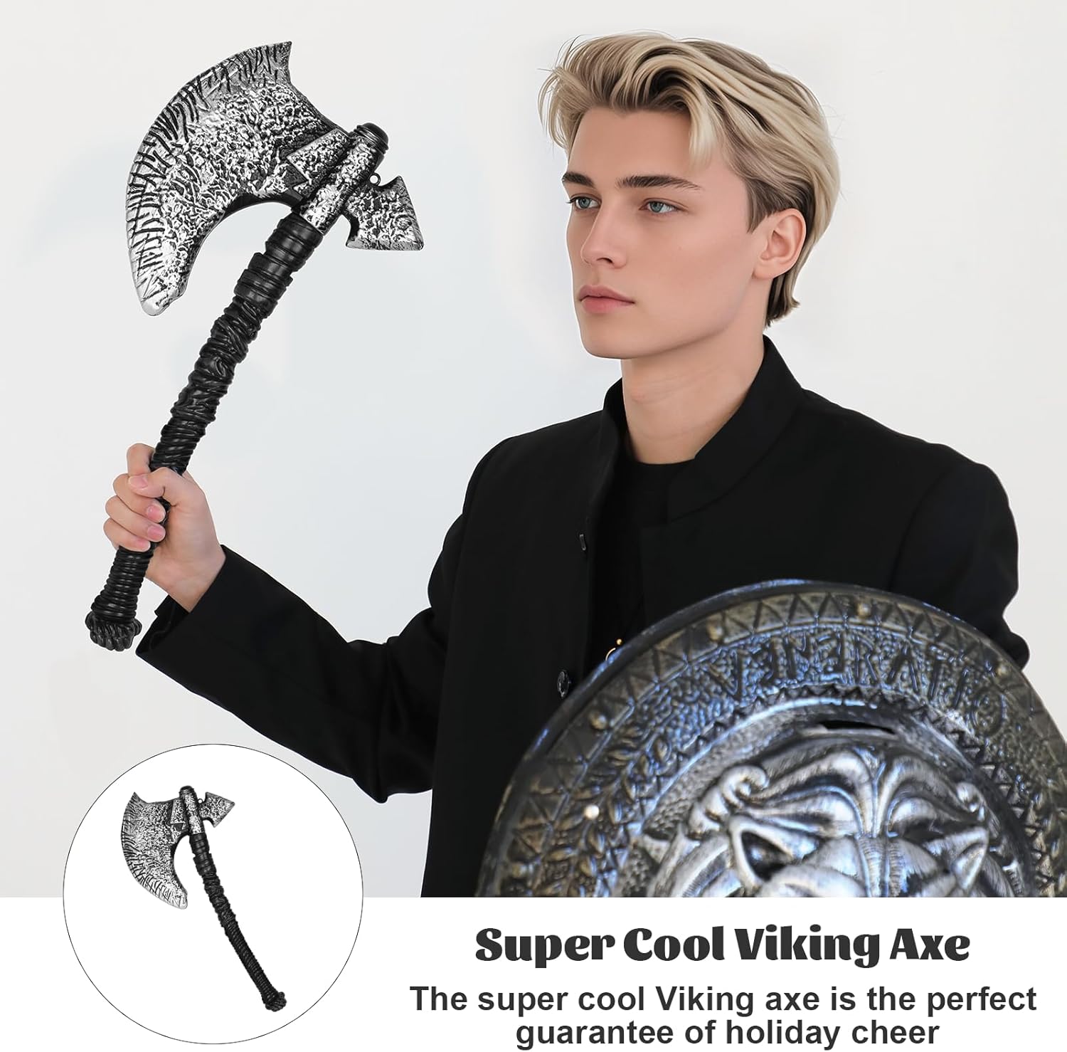 Legend of the Frostbyte Viking Axe Prop for Halloween - PlasticFake Axe Costumes