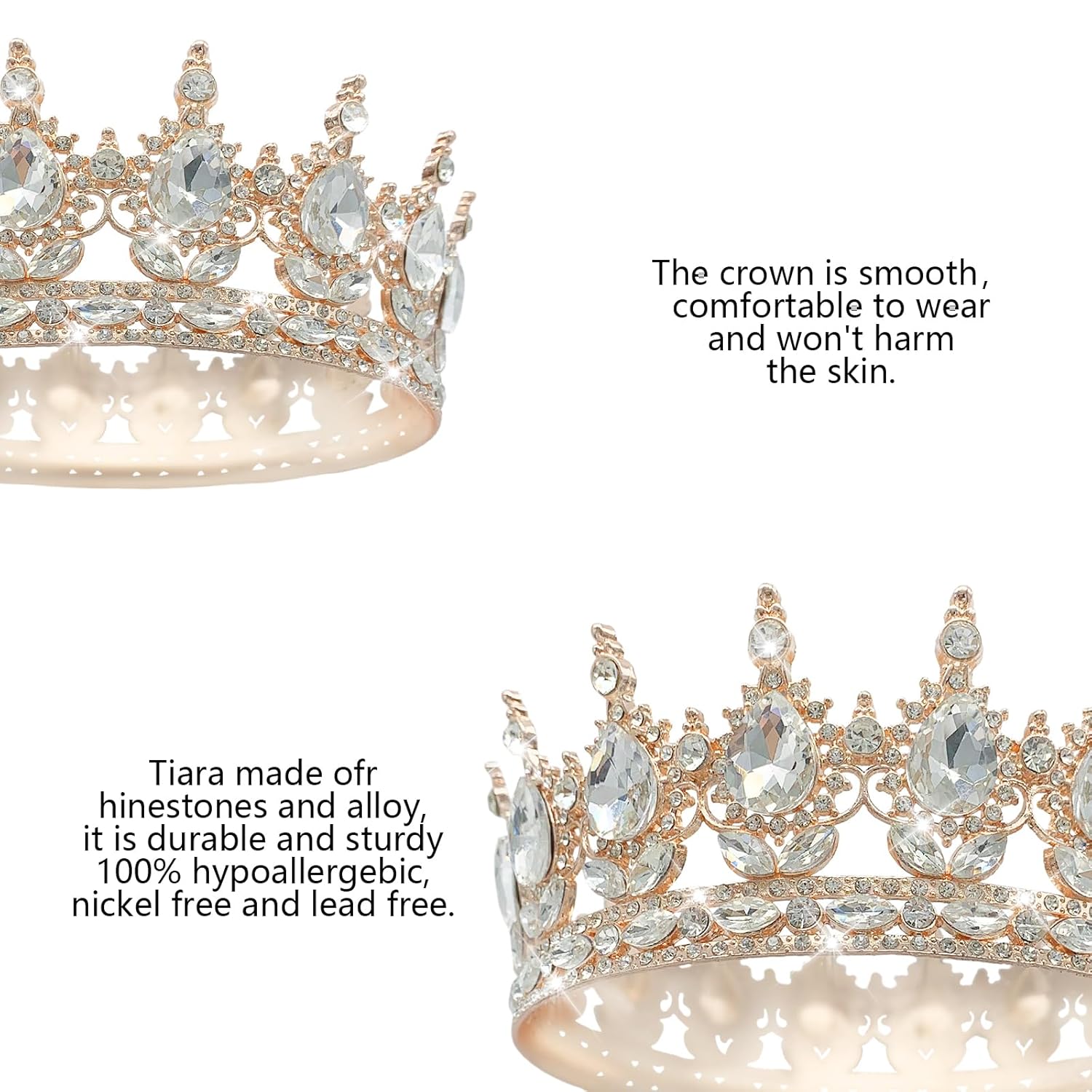 Rhinestone Womens Crown