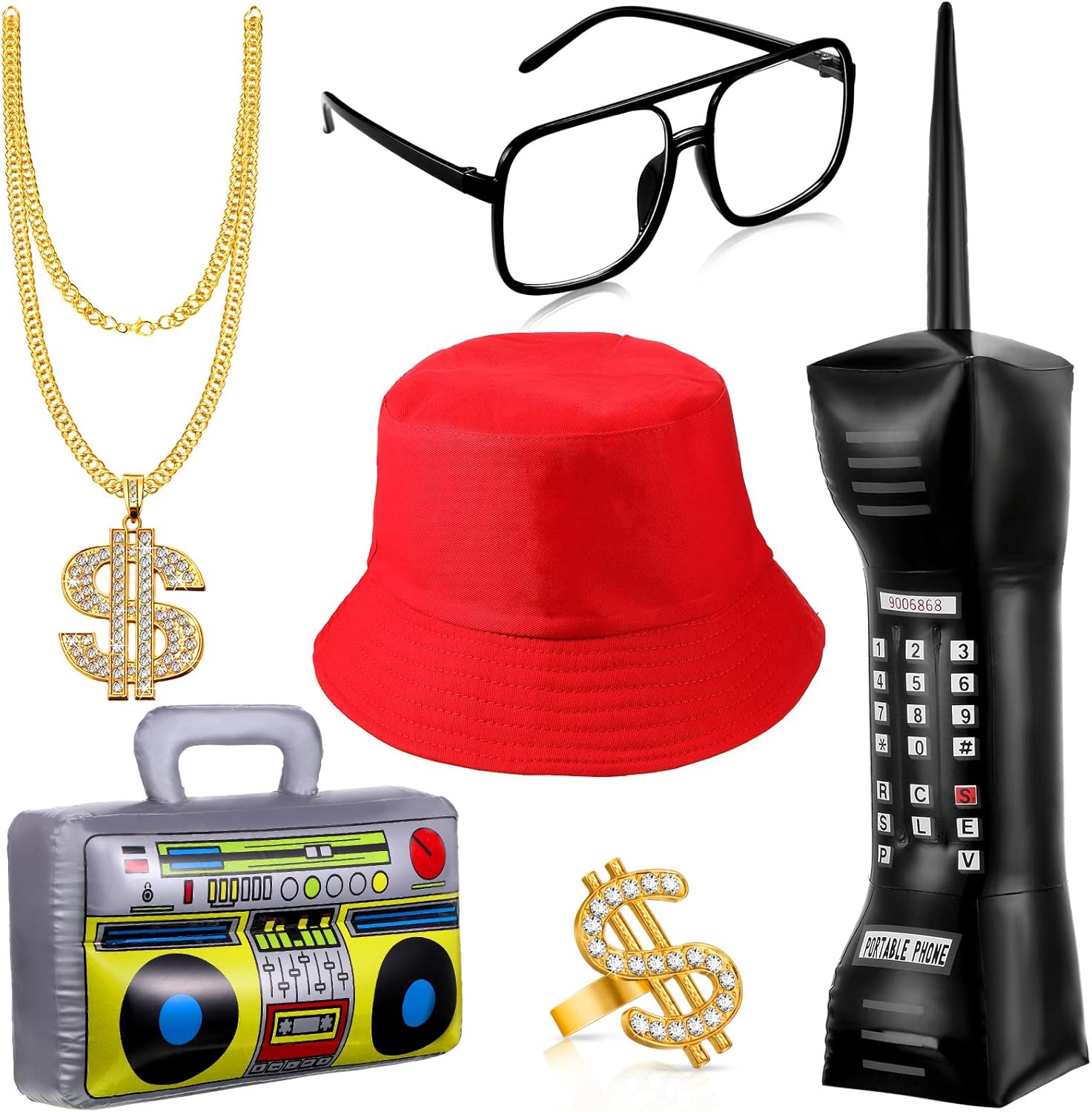 Sumind 80s 90sRetroDress Up Kit Inflatable