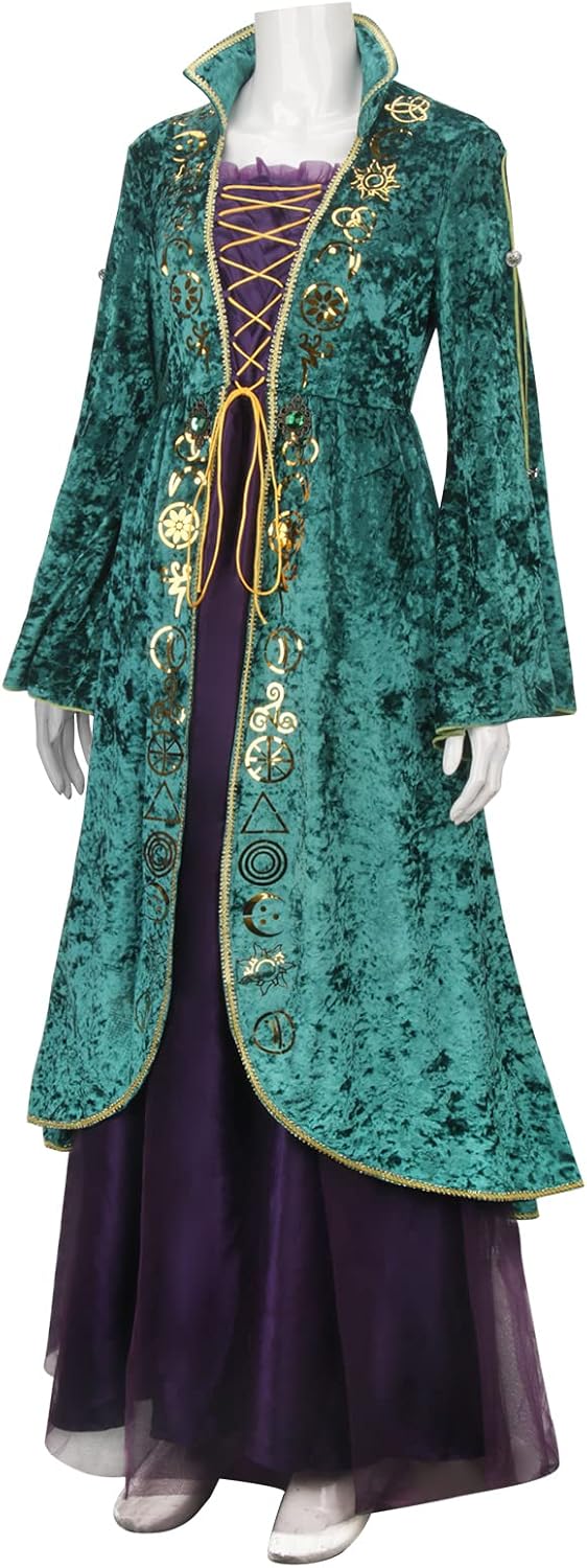 AMNPOLEN Winifred Sanderson Halloween Costume Dress