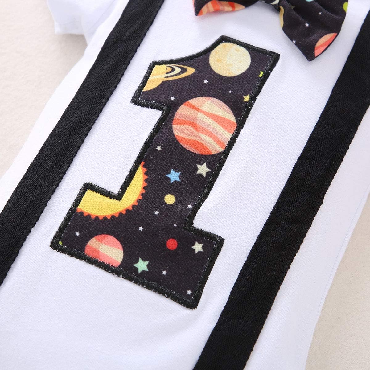 Space Themed 1st Birthday Outfit for Baby Boys