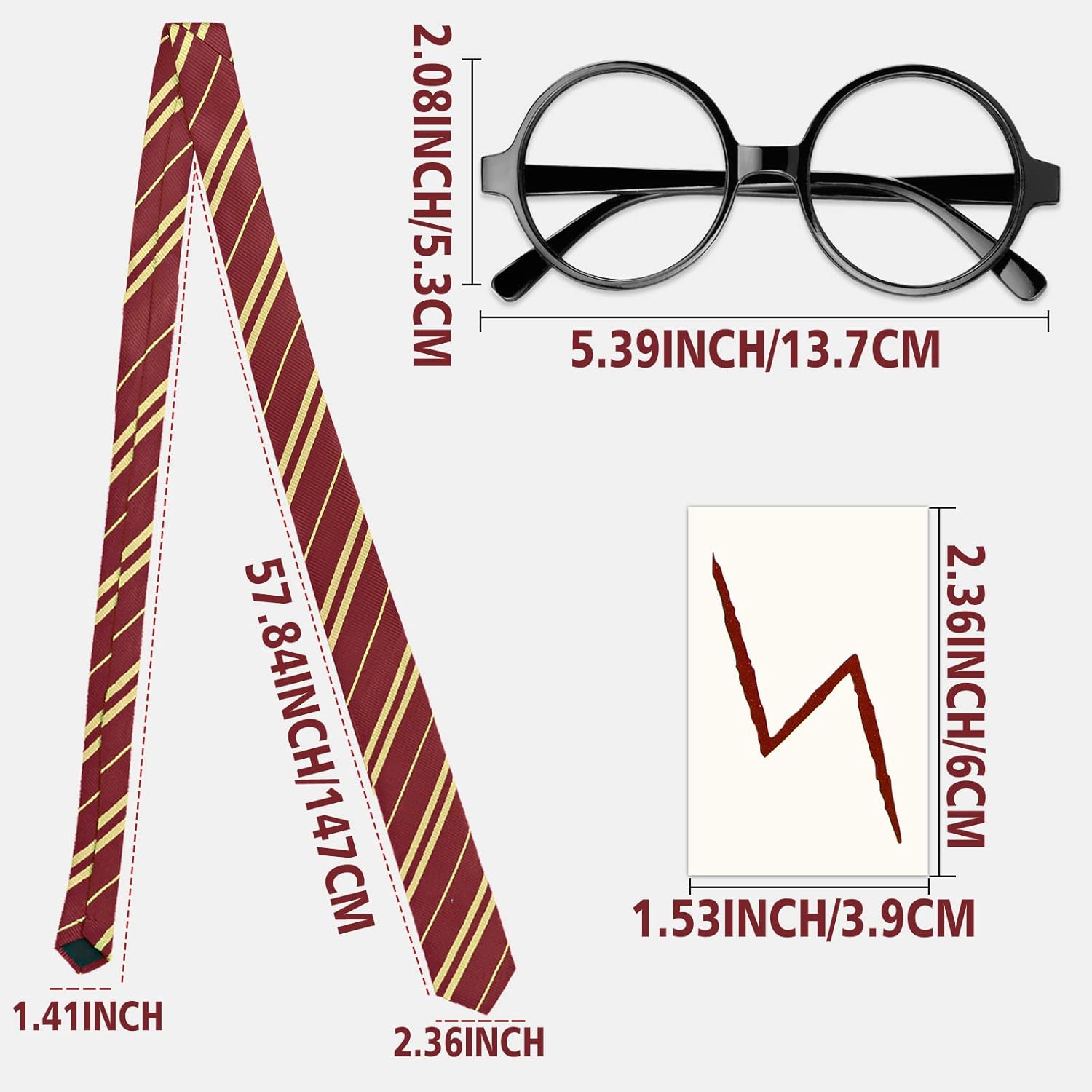Halloween Wizards Tie and Glasses Set