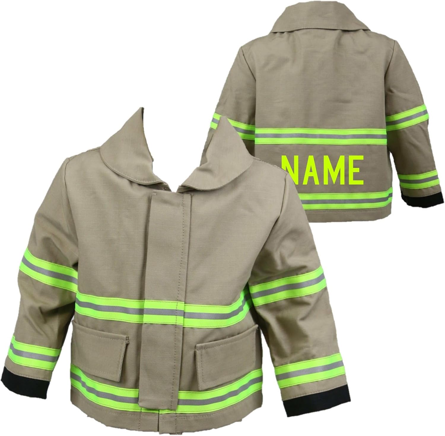 Firefighter Personalized Tan Baby Jacket