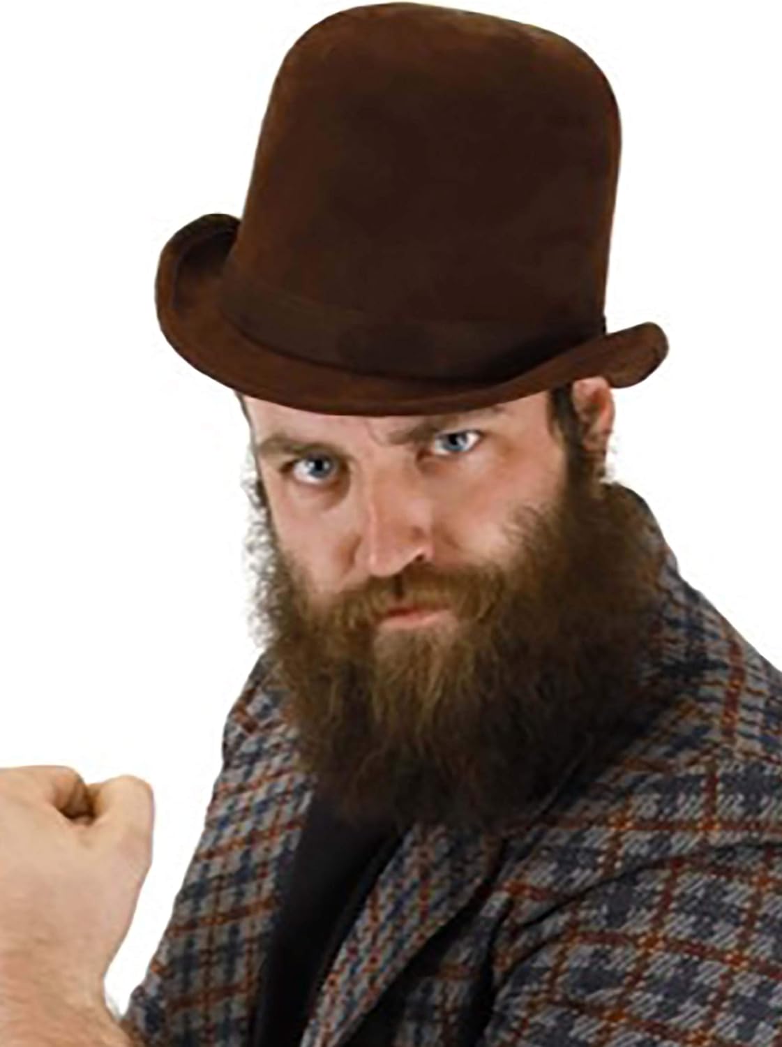 Tall Brown Steampunk Derby Bowler Costume Hat