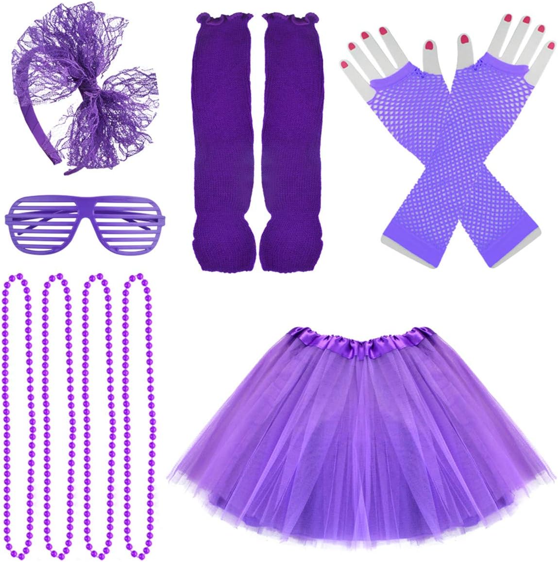 80s Style Costumes for Girls Kids Party Accessories Box