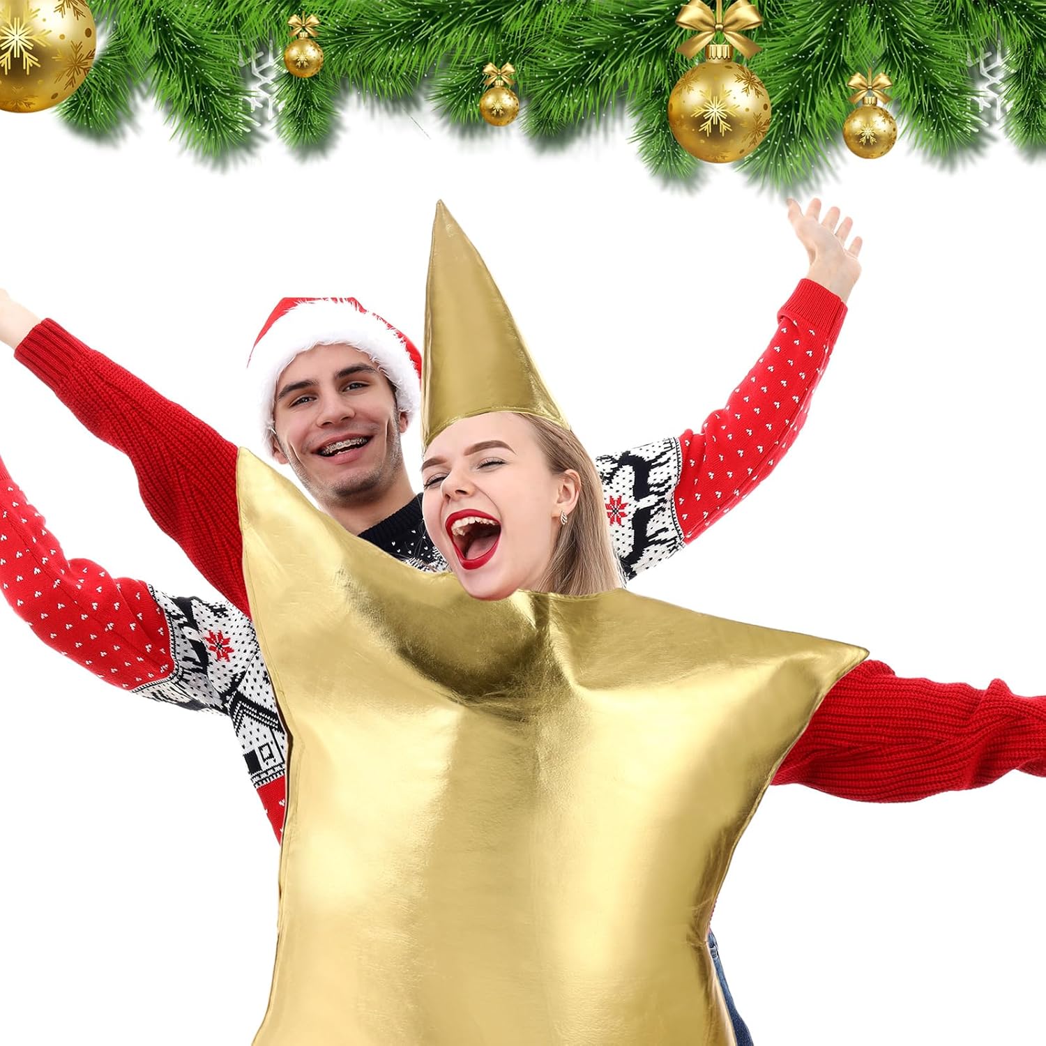 Jenaai Gold Star Nativity Costume for Women Adults