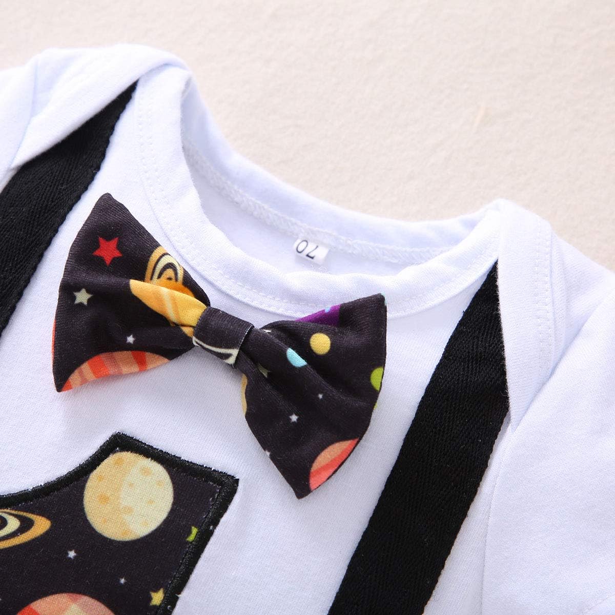 Space Themed 1st Birthday Outfit for Baby Boys