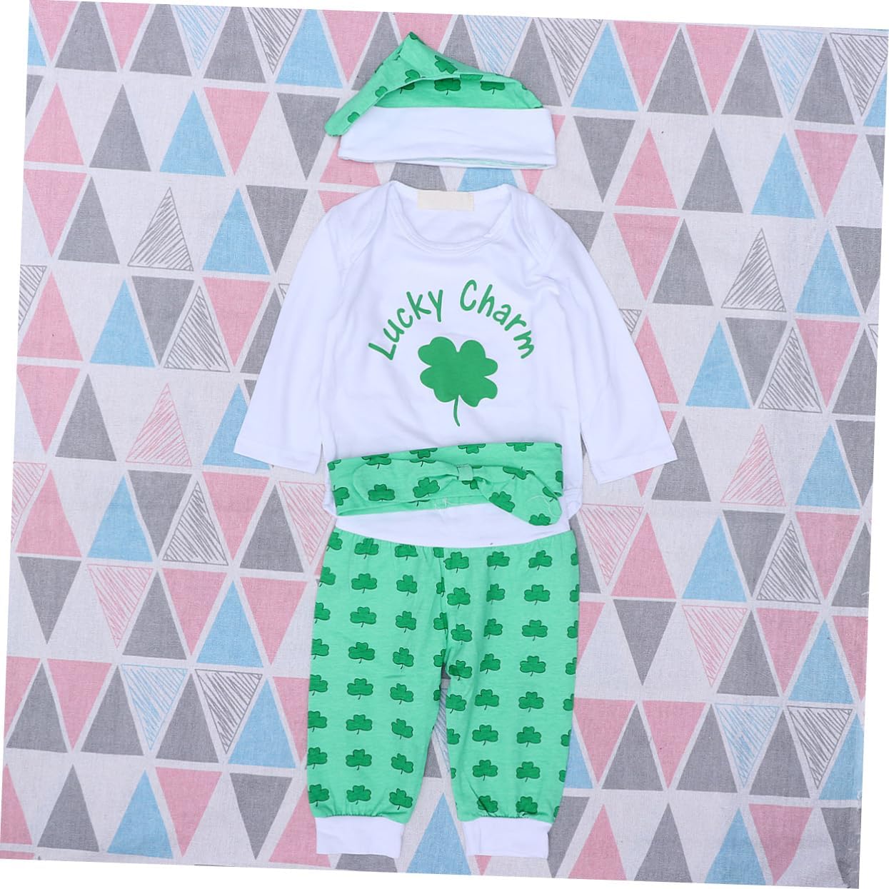 Holibanna Cute Baby Boys St Patricks Day 4-Piece Outfit