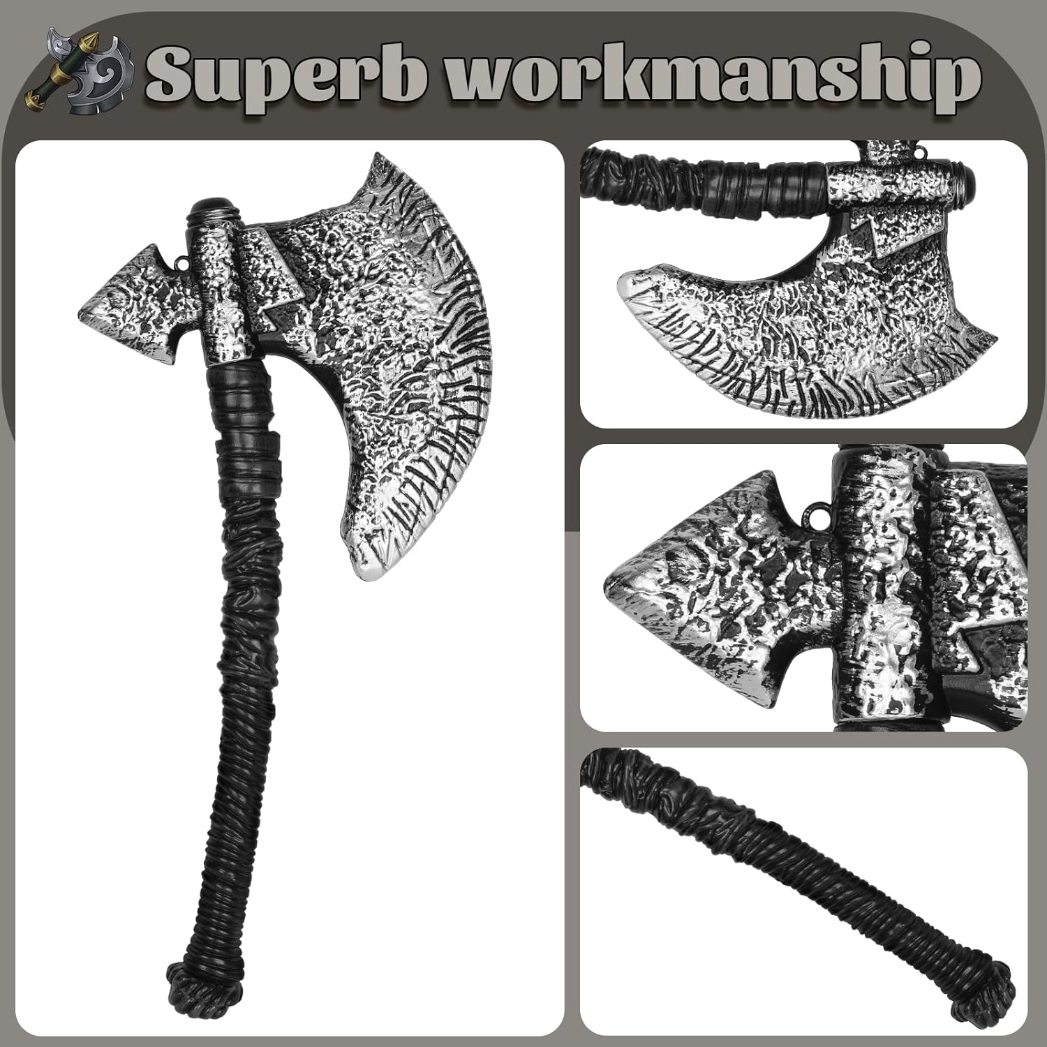 Legend of the Frostbyte Viking Axe Prop for Halloween - PlasticFake Axe Costumes