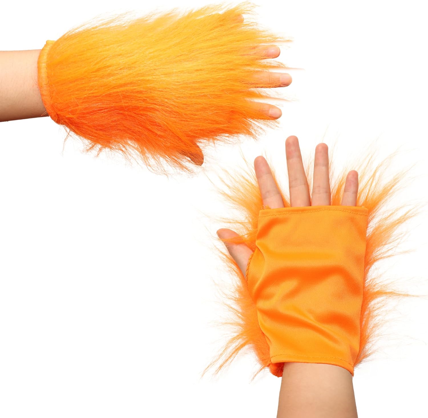 Fox Ears Headband Tail Paw Gloves Set