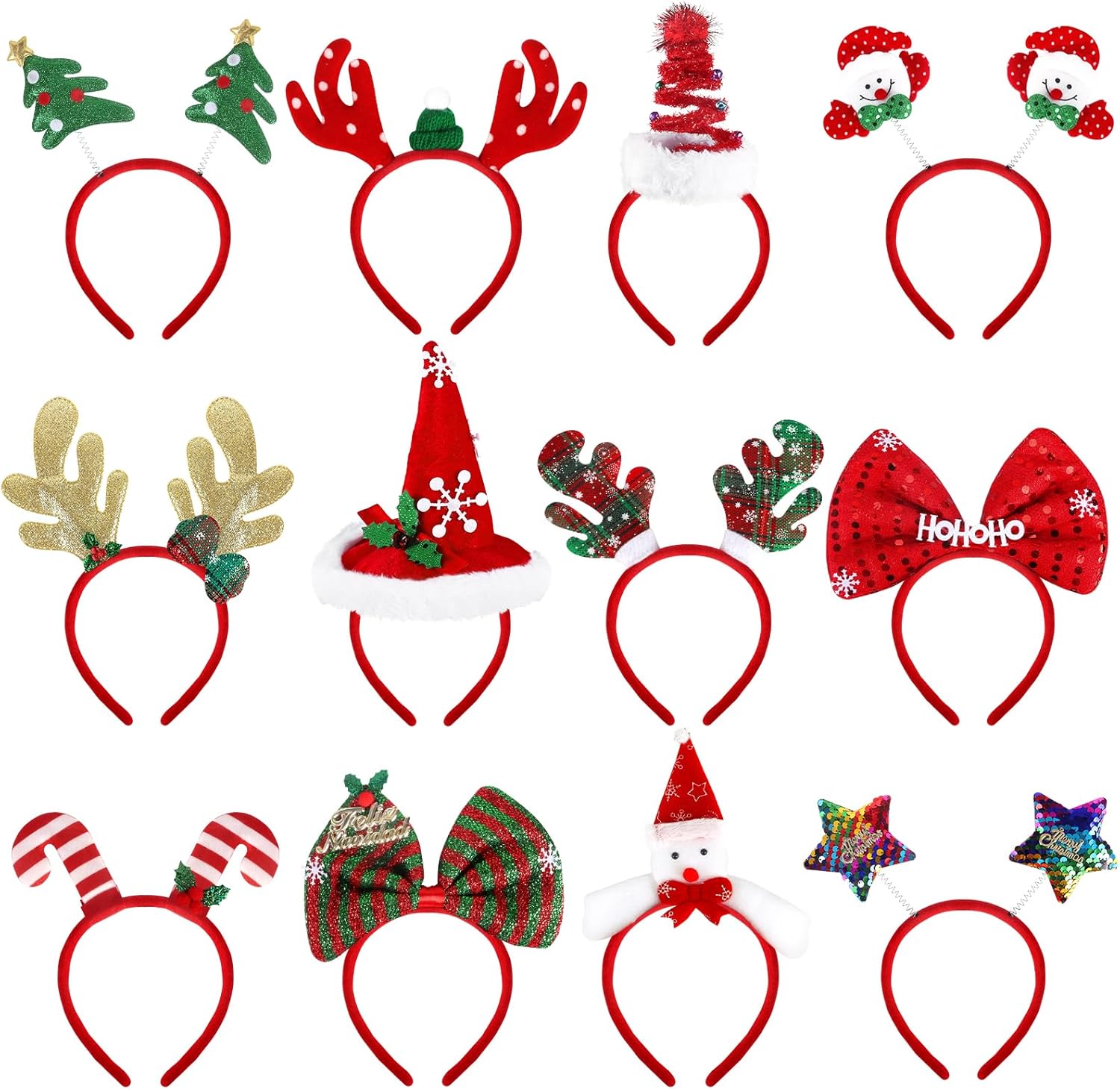 12 Christmas Headband Set