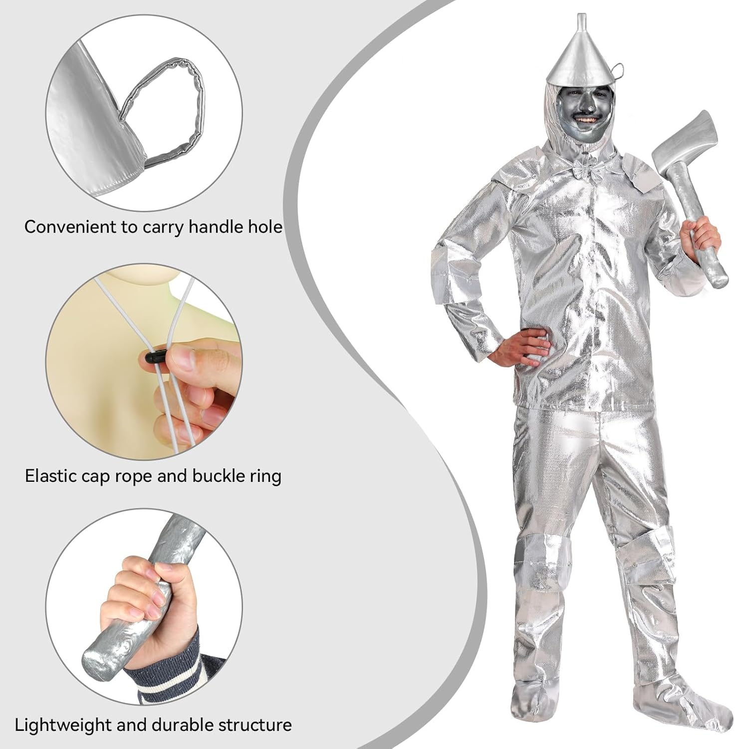 ZIZWO Silver Axe Funnel Hat Set