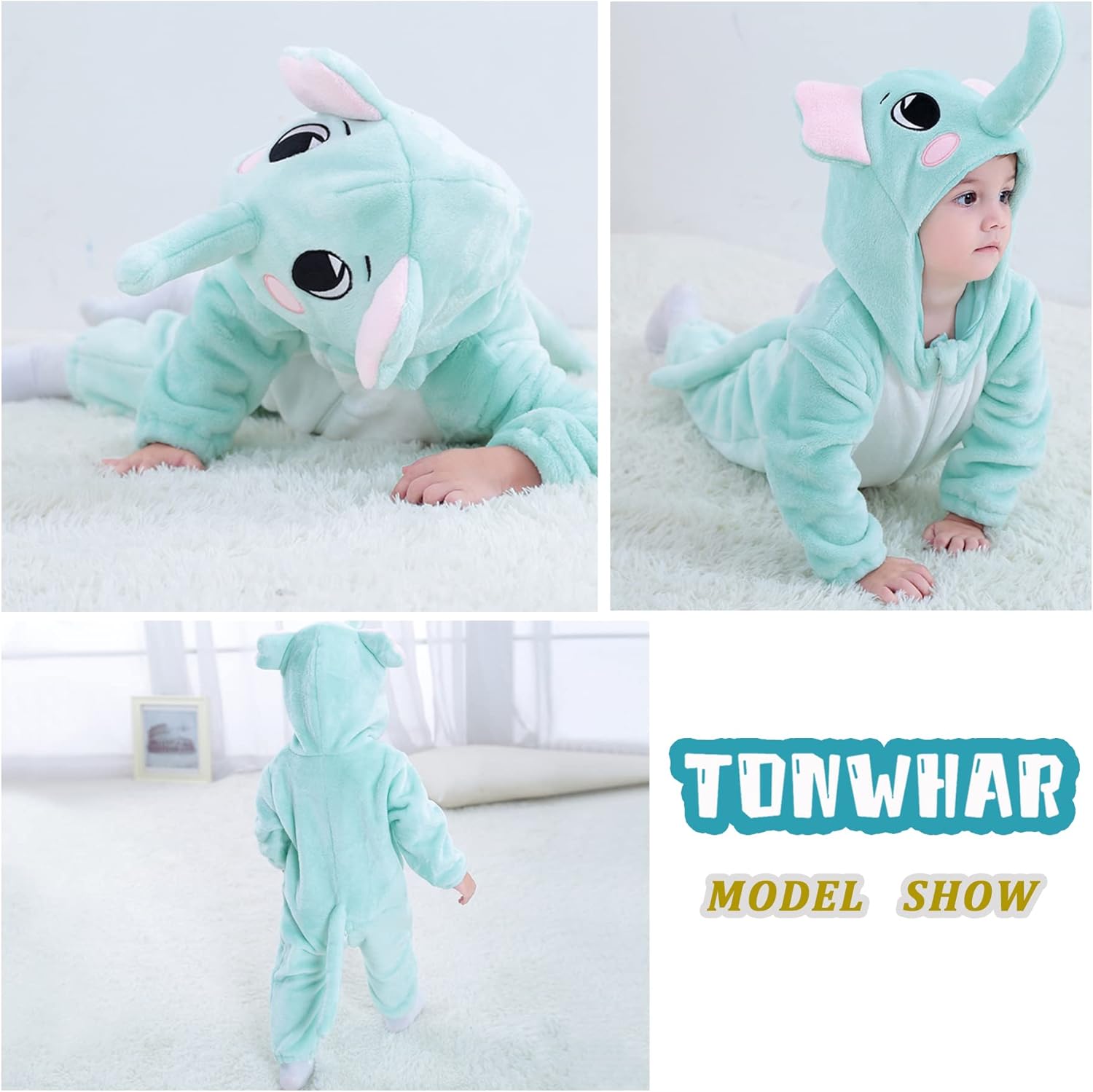 TONWHAR Kids Tiger Dinosaur Costume
