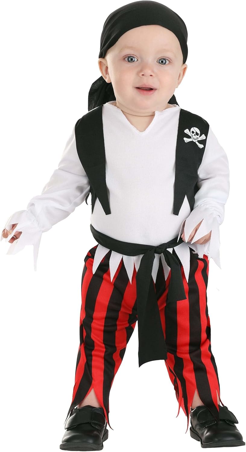 Baby Pirate Captain Jumpsuit - Mini Buccaneer Costume for Infants